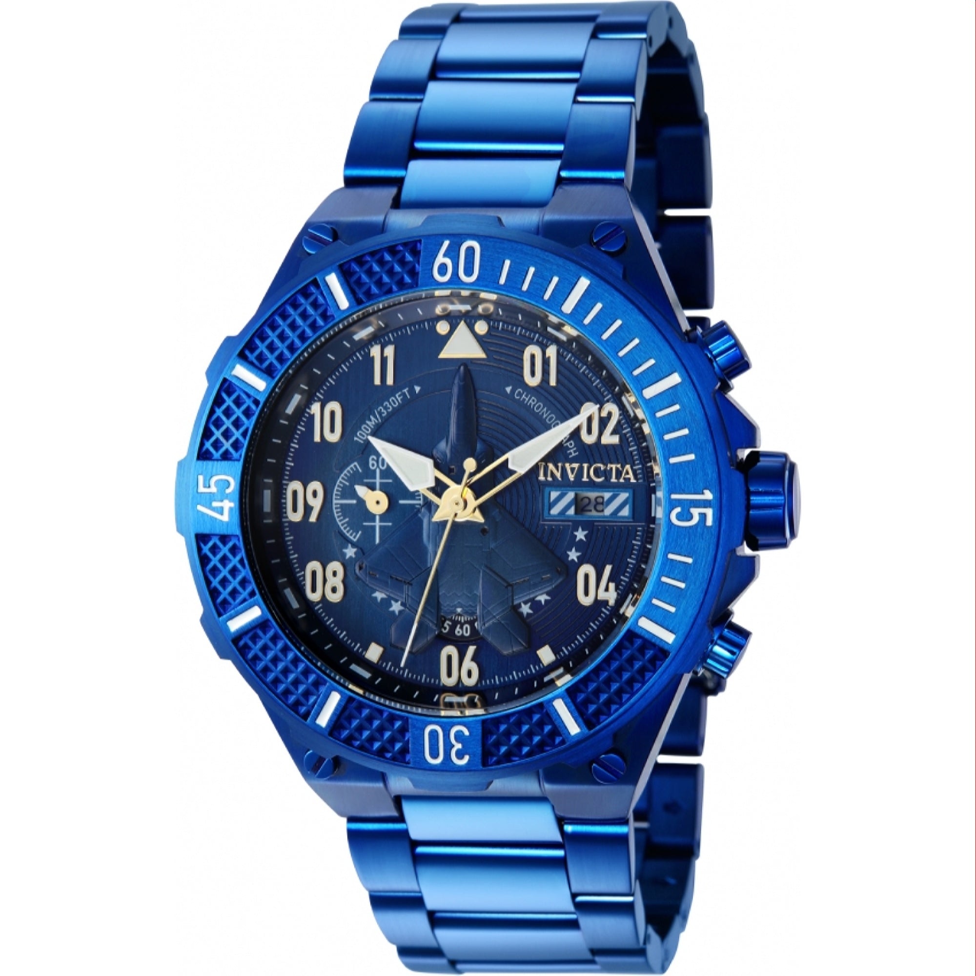 Invicta  Quartz Aviator Blue Dial Men's Watch 39908