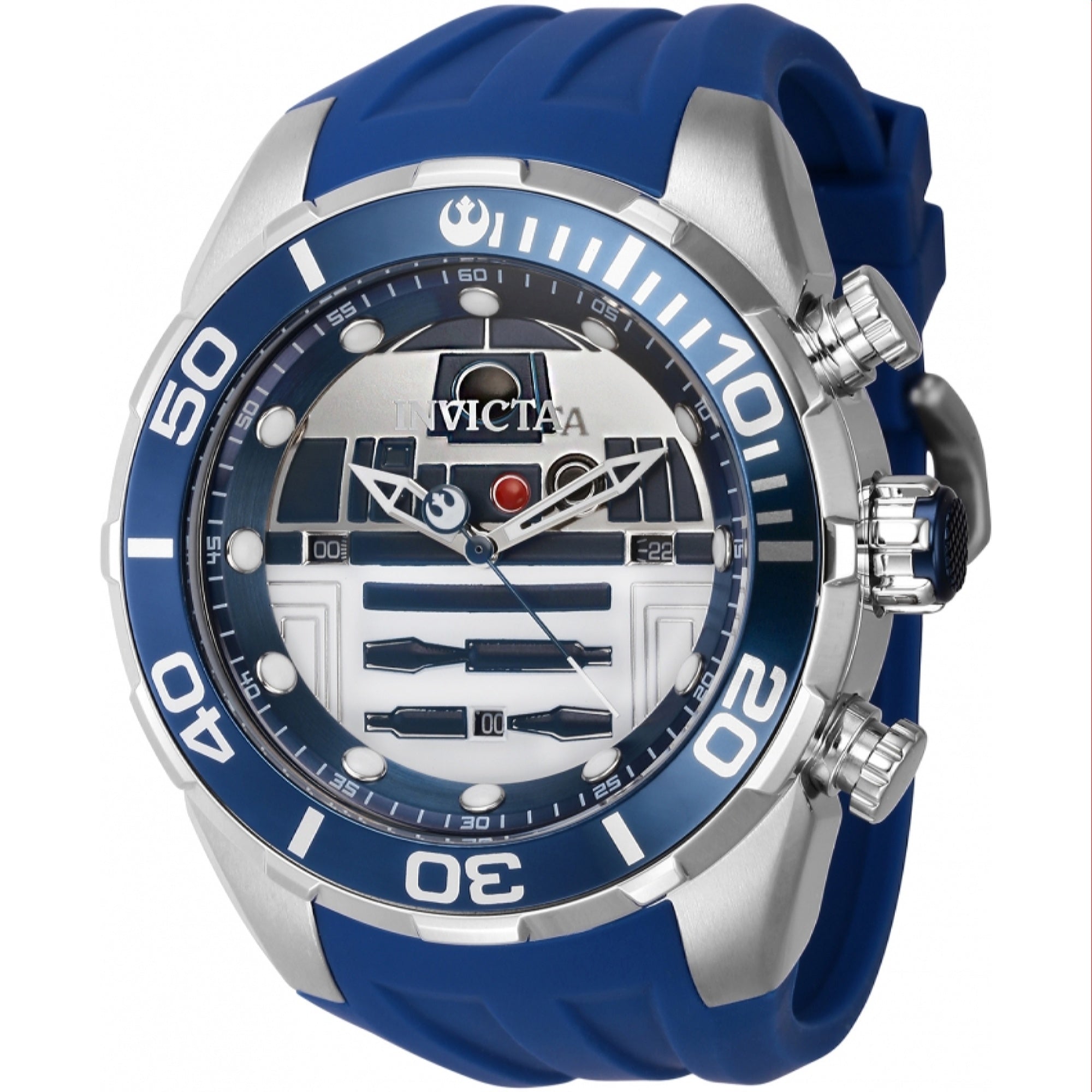 Invicta  Quartz Star Wars R2-D2 Silver Dial Men's Watch 40078