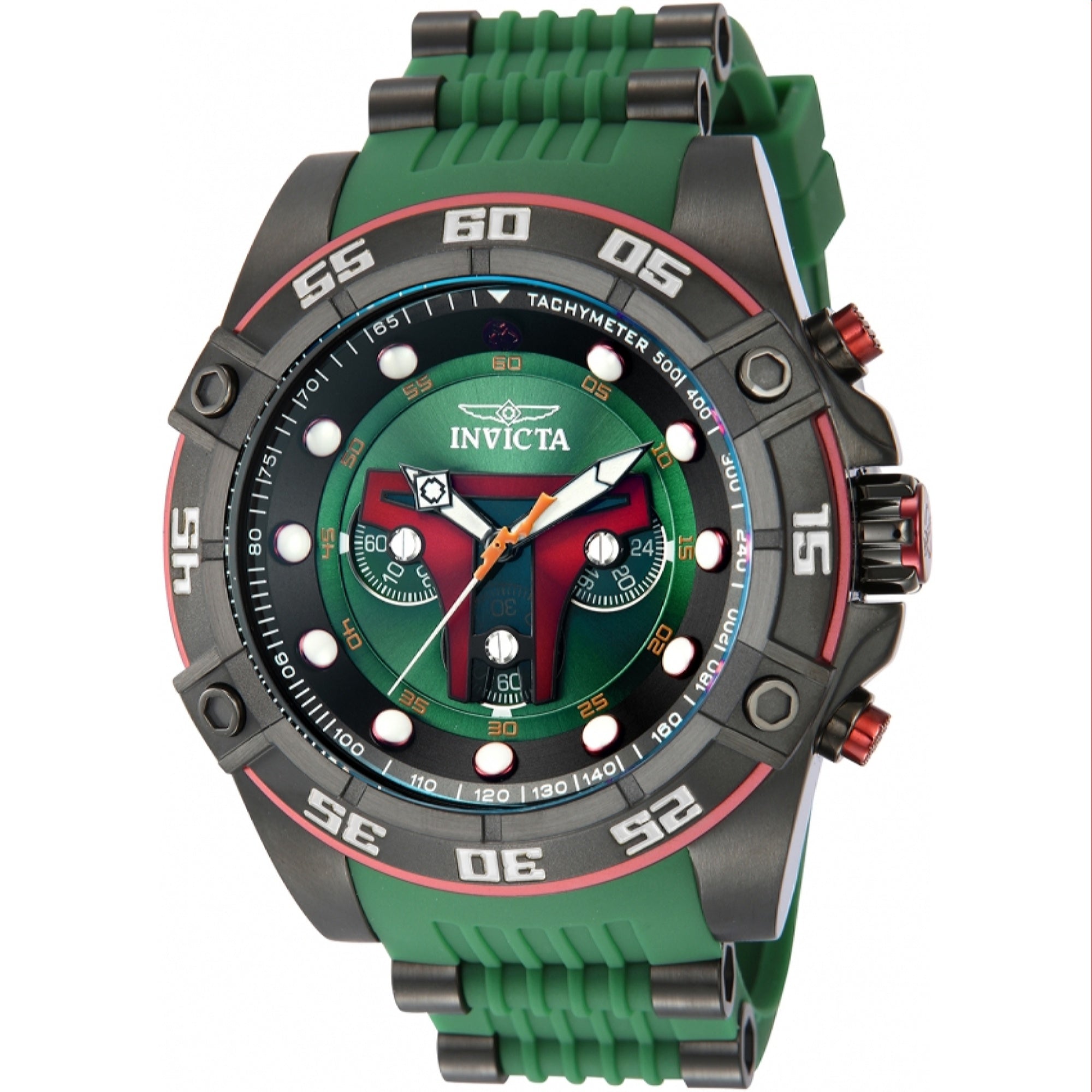 Invicta  Quartz Star Wars Boba Fett Green Dial Men's Watch 40092