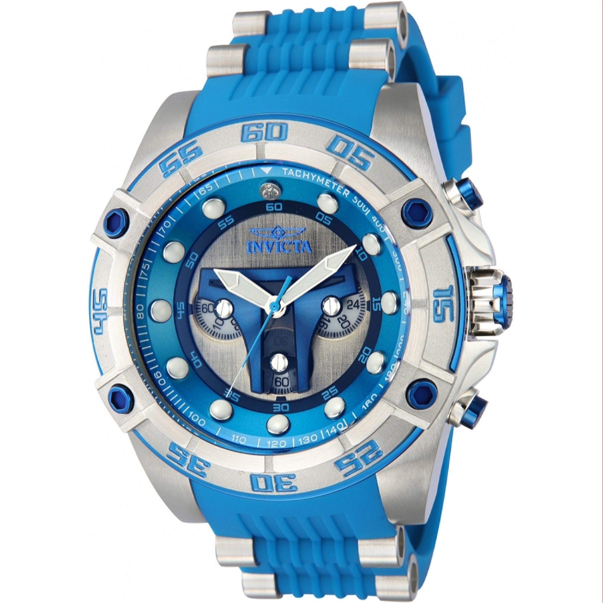 Invicta  Quartz Star Wars Jango Fett Silver Dial Men's Watch 40094