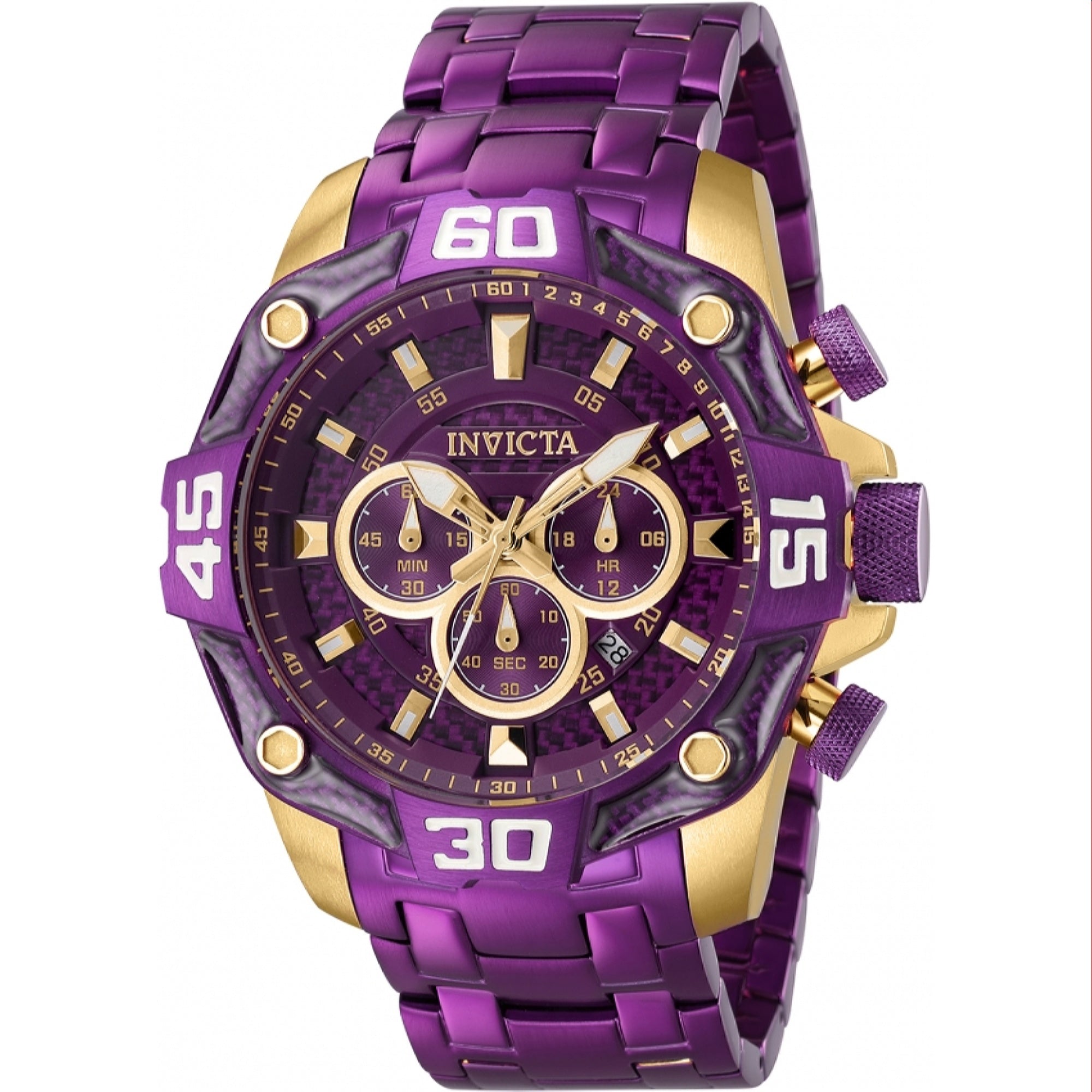 Invicta Pro Diver Quartz Pro Diver Purple Dial Men's Watch 40634