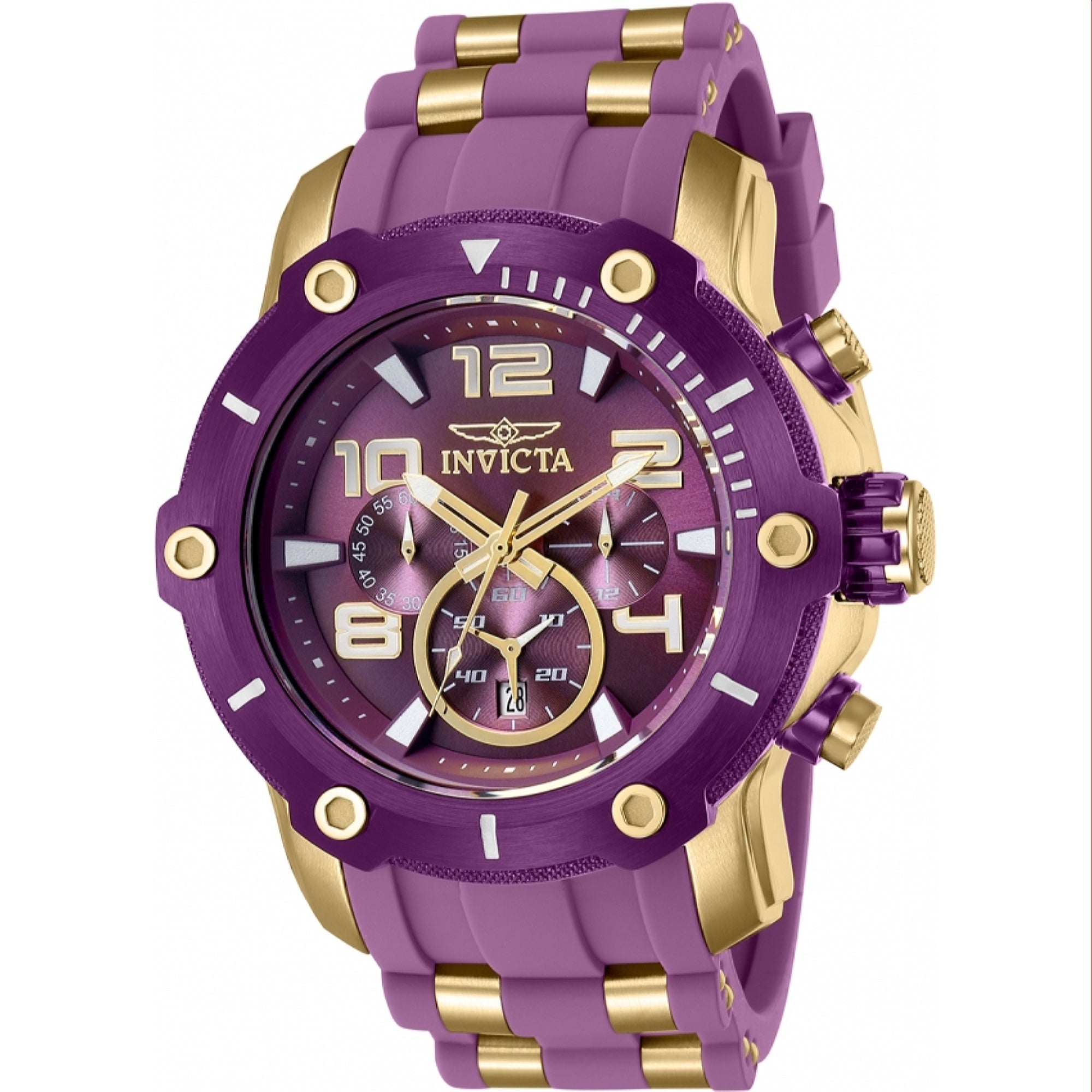 Invicta Pro Diver Scuba Quartz Purple Dial Men's Watch 40805