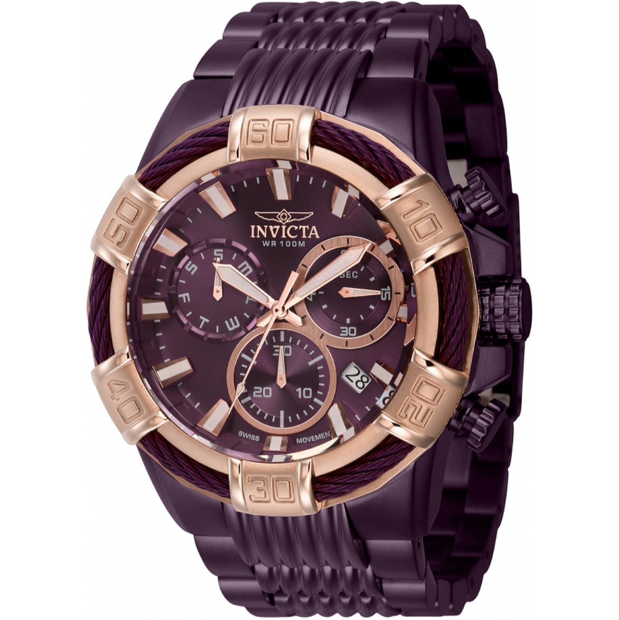 Invicta Bolt Quartz Bolt Purple Dial Men's Watch 40910