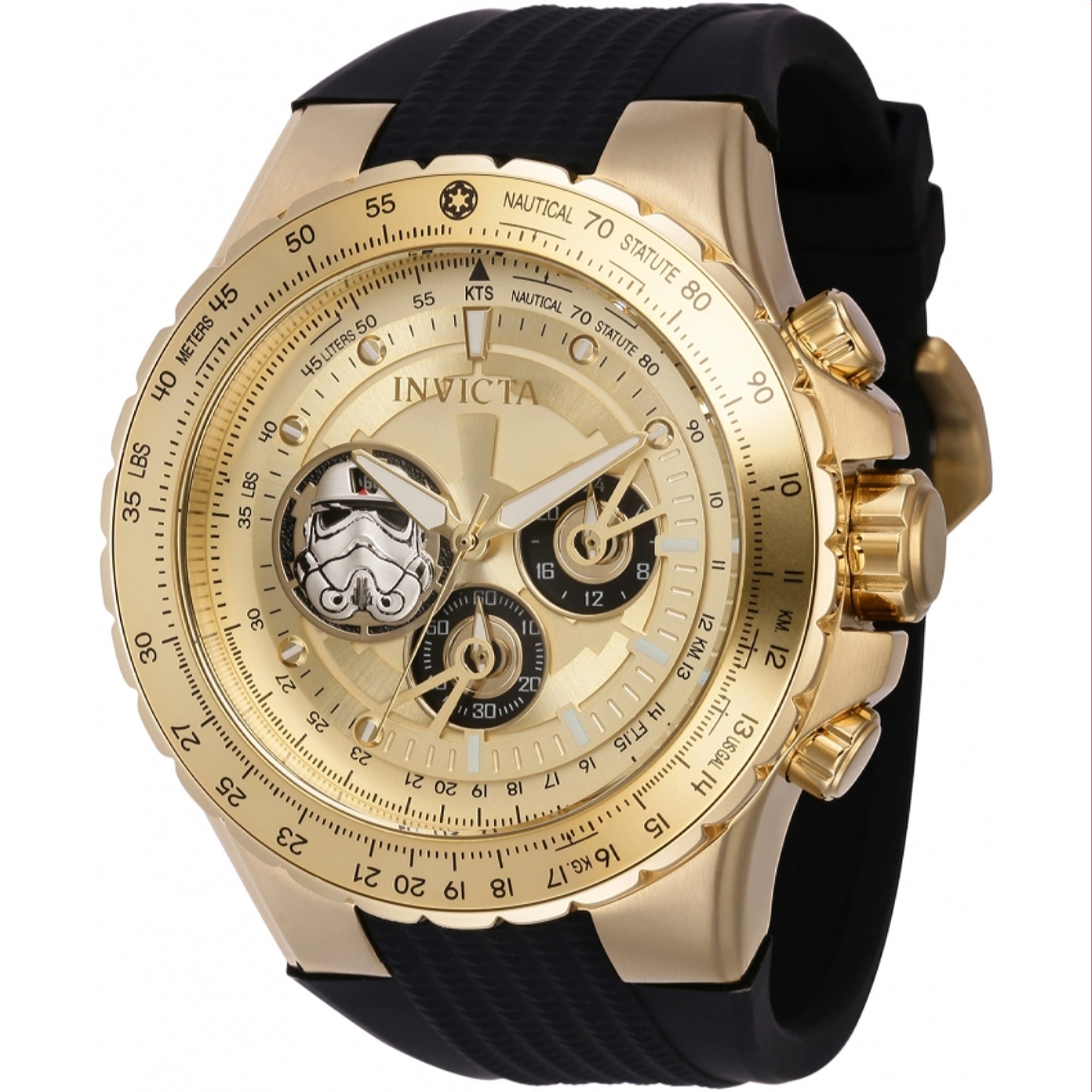 Invicta  Quartz Star Wars Stormtrooper Gold Dial Men's Watch 41322