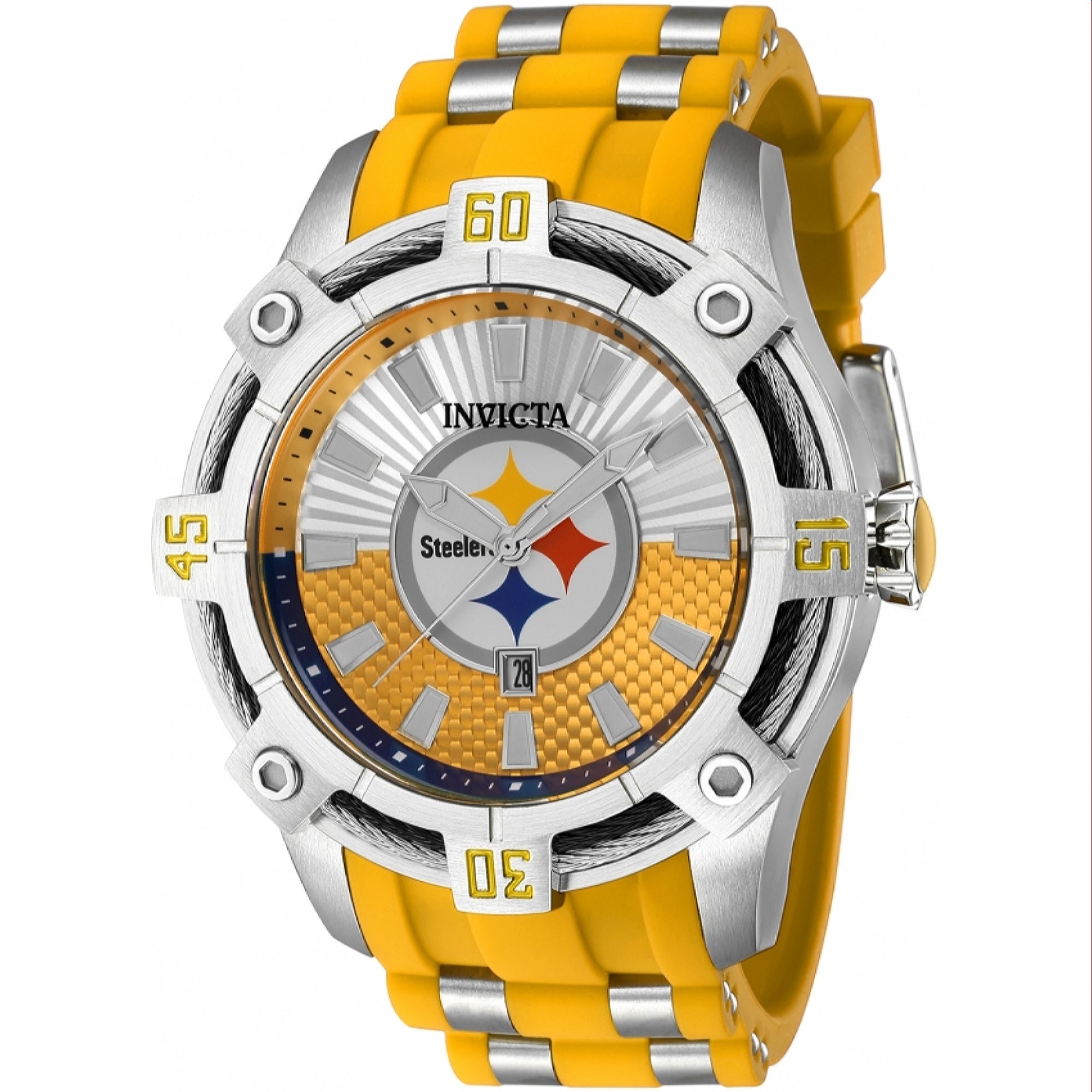 Invicta NFL Quartz NFL Steelers Silver Dial Men's Watch 42073