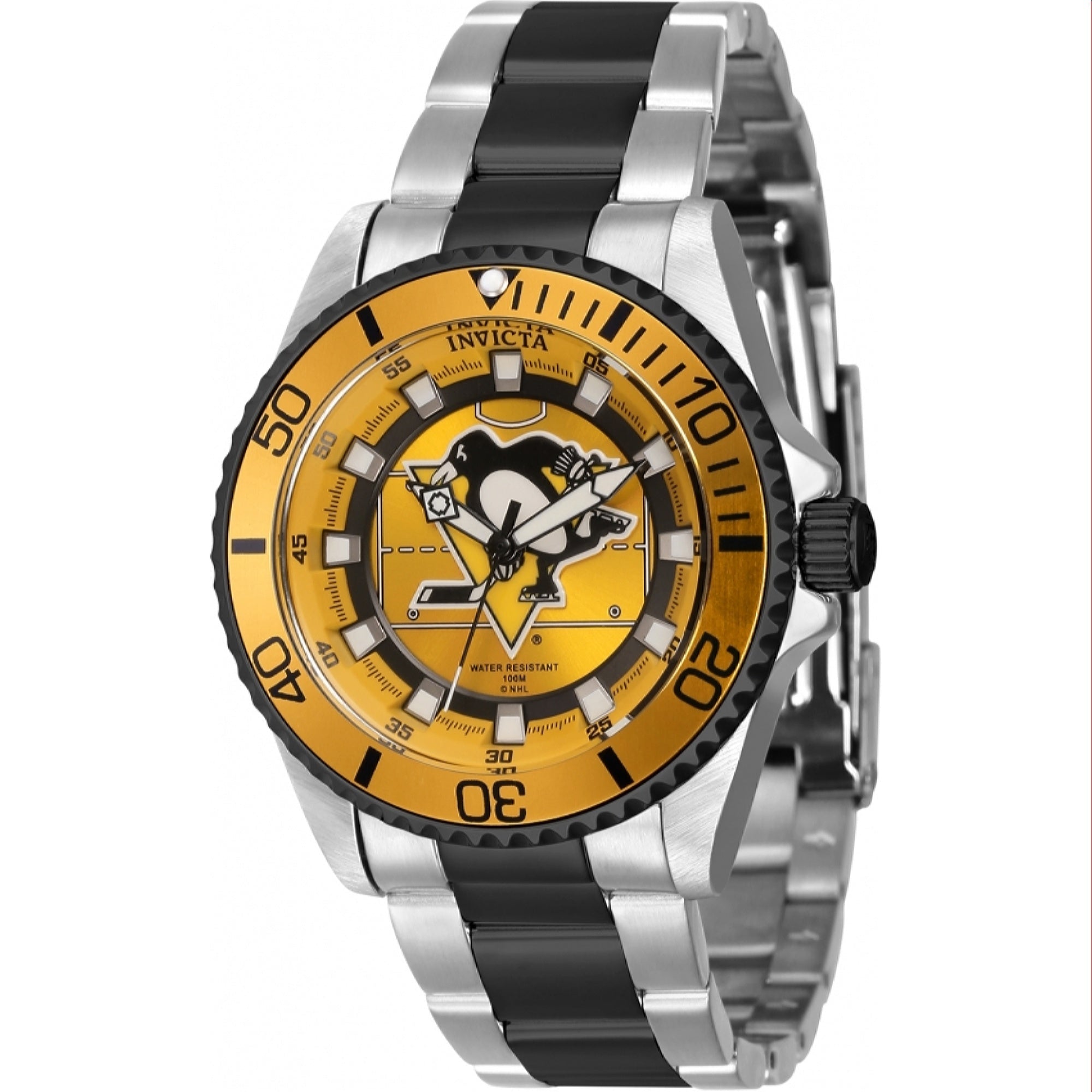 Invicta NHL Quartz NHL Penguins Yellow Dial Women's Watch 42208