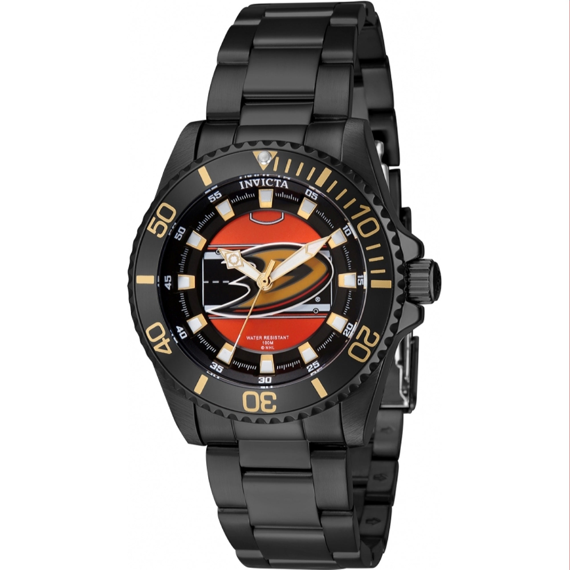 Invicta NHL Quartz NHL Ducks Orange Dial Women's Watch 42225