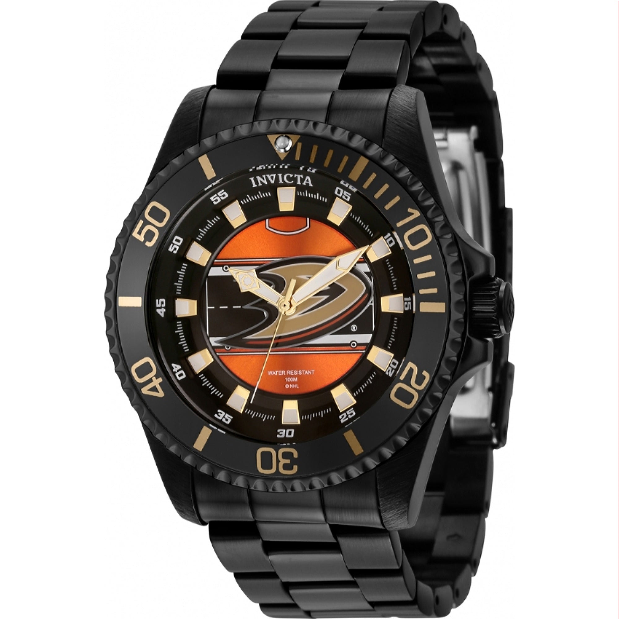 Invicta NHL Quartz NHL Ducks Black Dial Men's Watch 42257