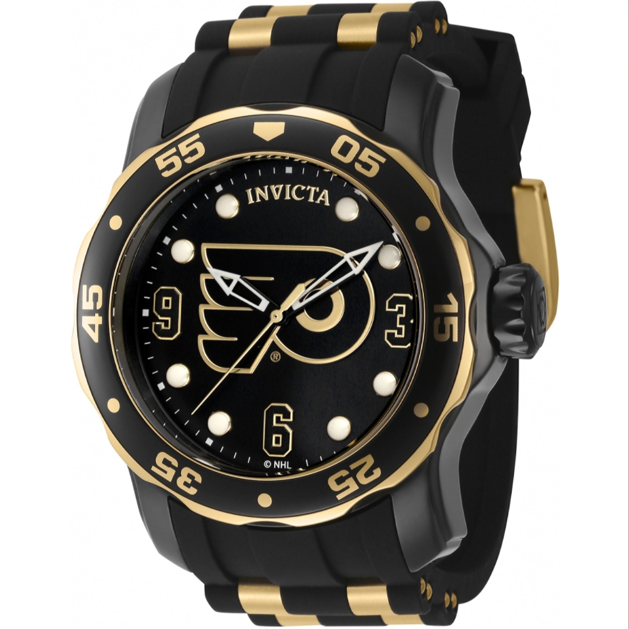 Invicta NHL Quartz NHL Flyers Black Dial Men's Watch 42308