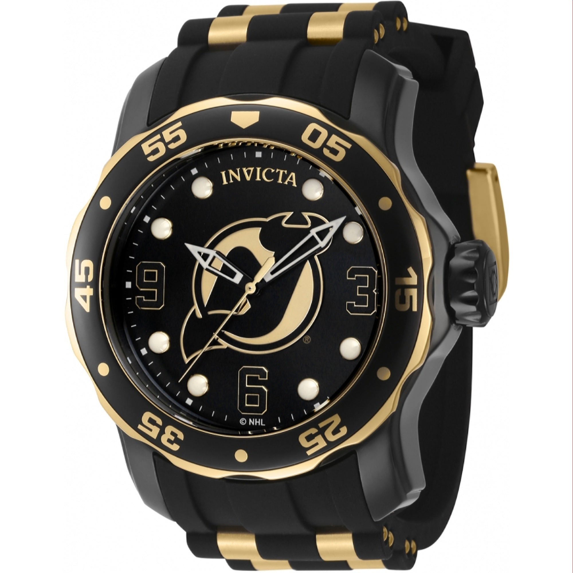 Invicta NHL Quartz NHL Devils Black Dial Men's Watch 42310