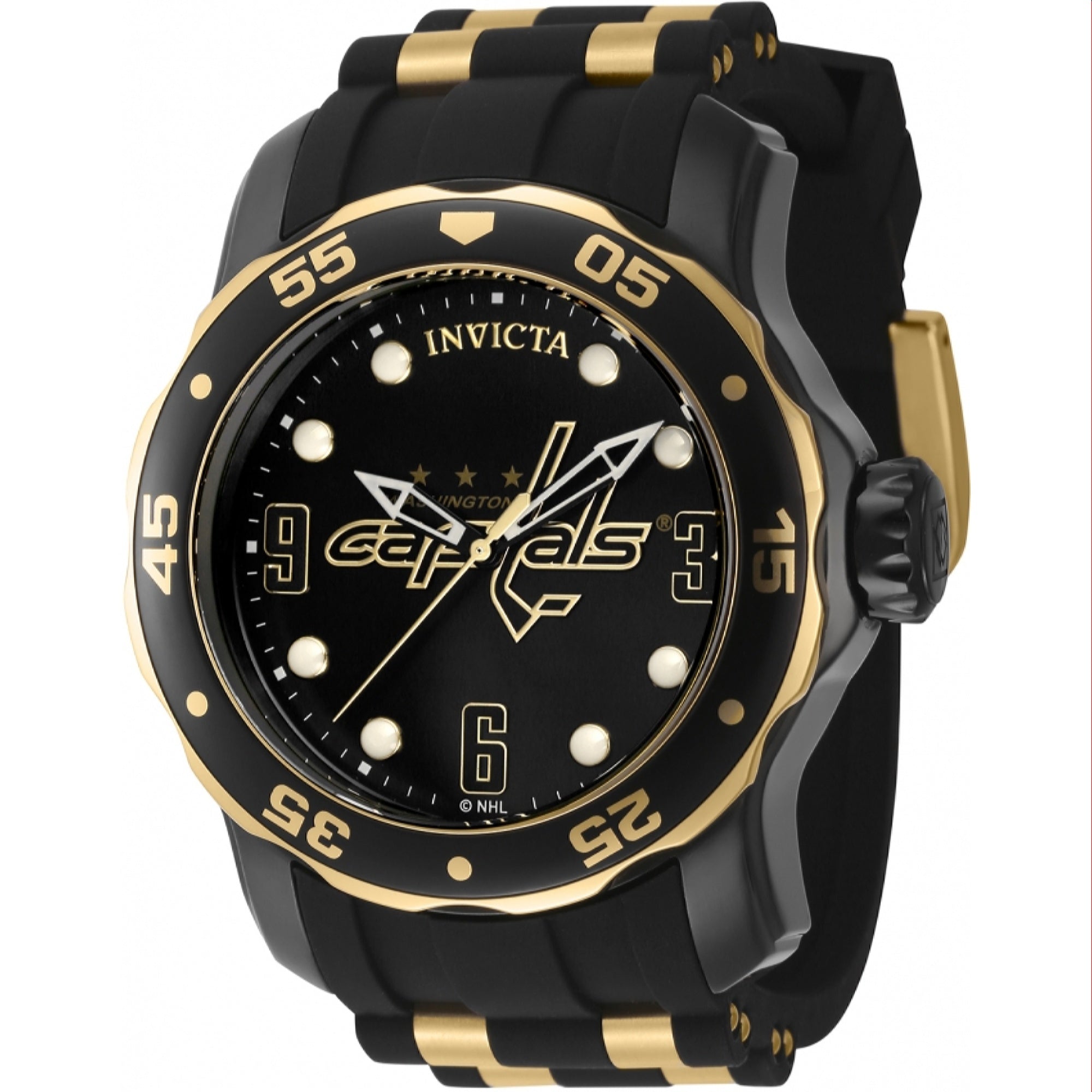 Invicta NHL Quartz NHL Capitals Black Dial Men's Watch 42311