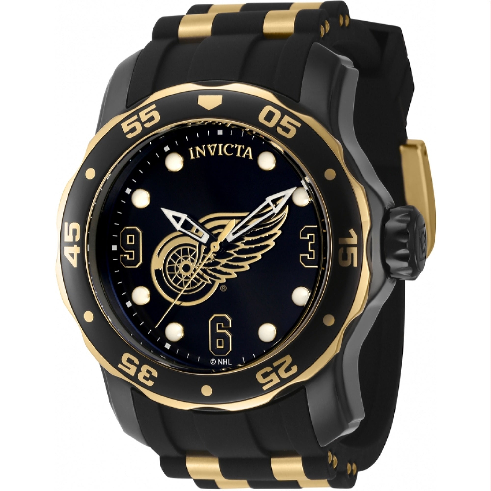 Invicta NHL Quartz NHL Red Wings Black Dial Men's Watch 42314