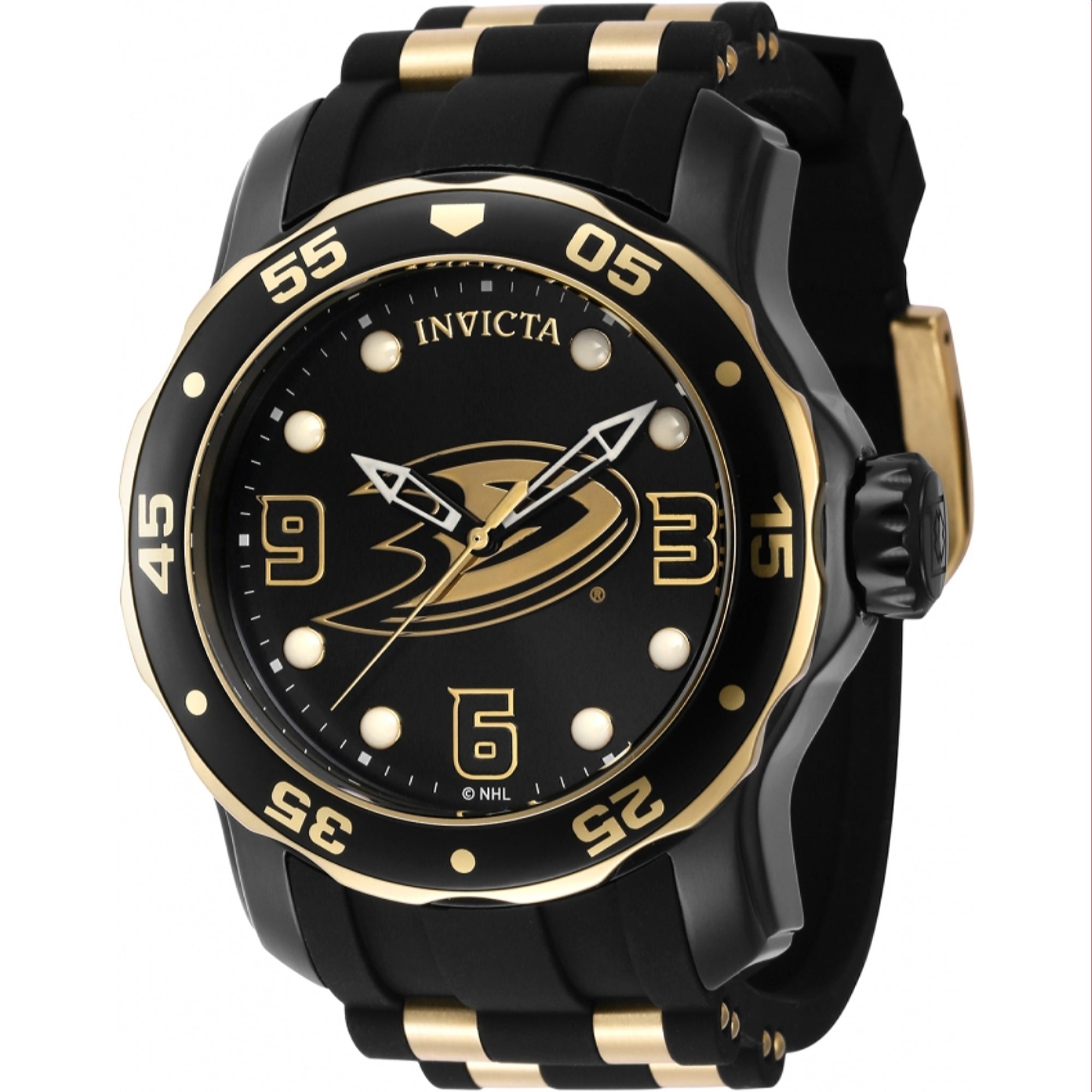 Invicta NHL Quartz NHL Ducks Black Dial Men's Watch 42316