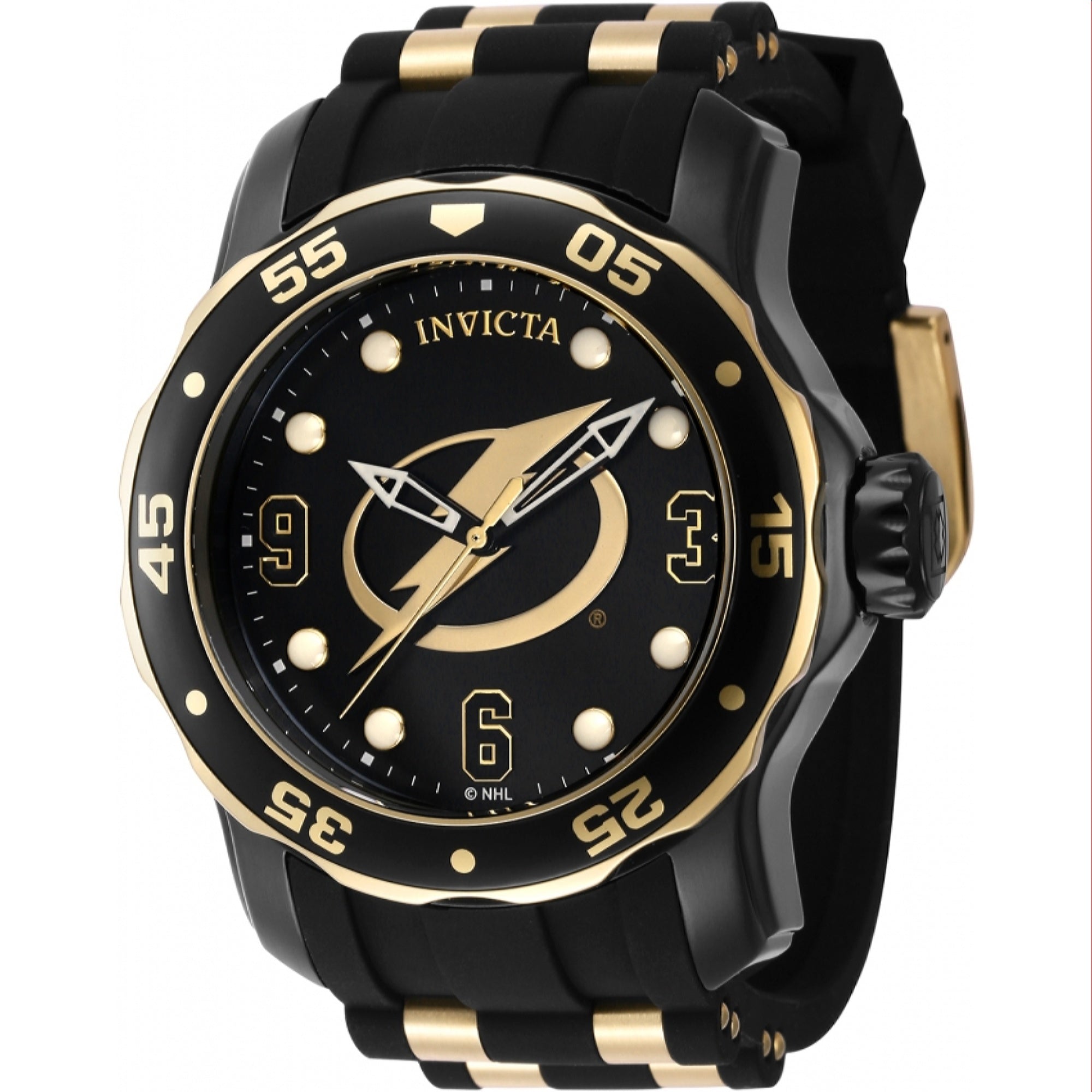 Invicta NHL Quartz NHL Lightning Black Dial Men's Watch 42319