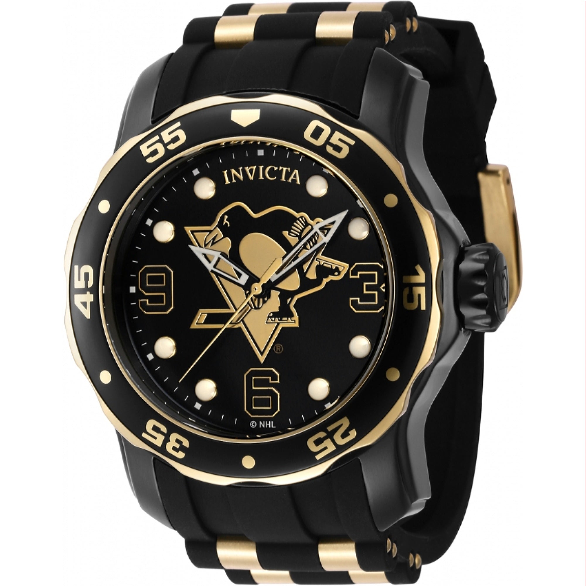 Invicta NHL Quartz NHL Penguins Black Dial Men's Watch 42322