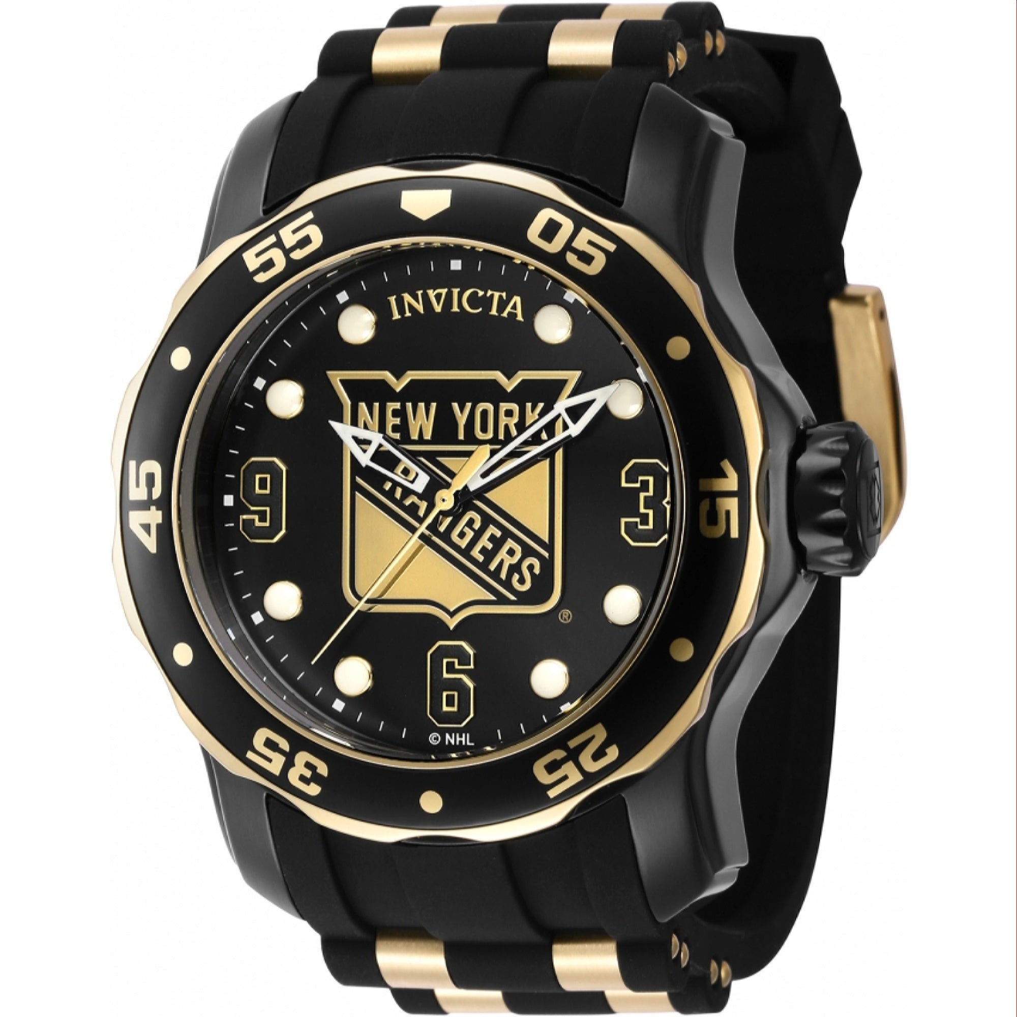 Invicta NHL Quartz NHL Rangers Black Dial Men's Watch 42324