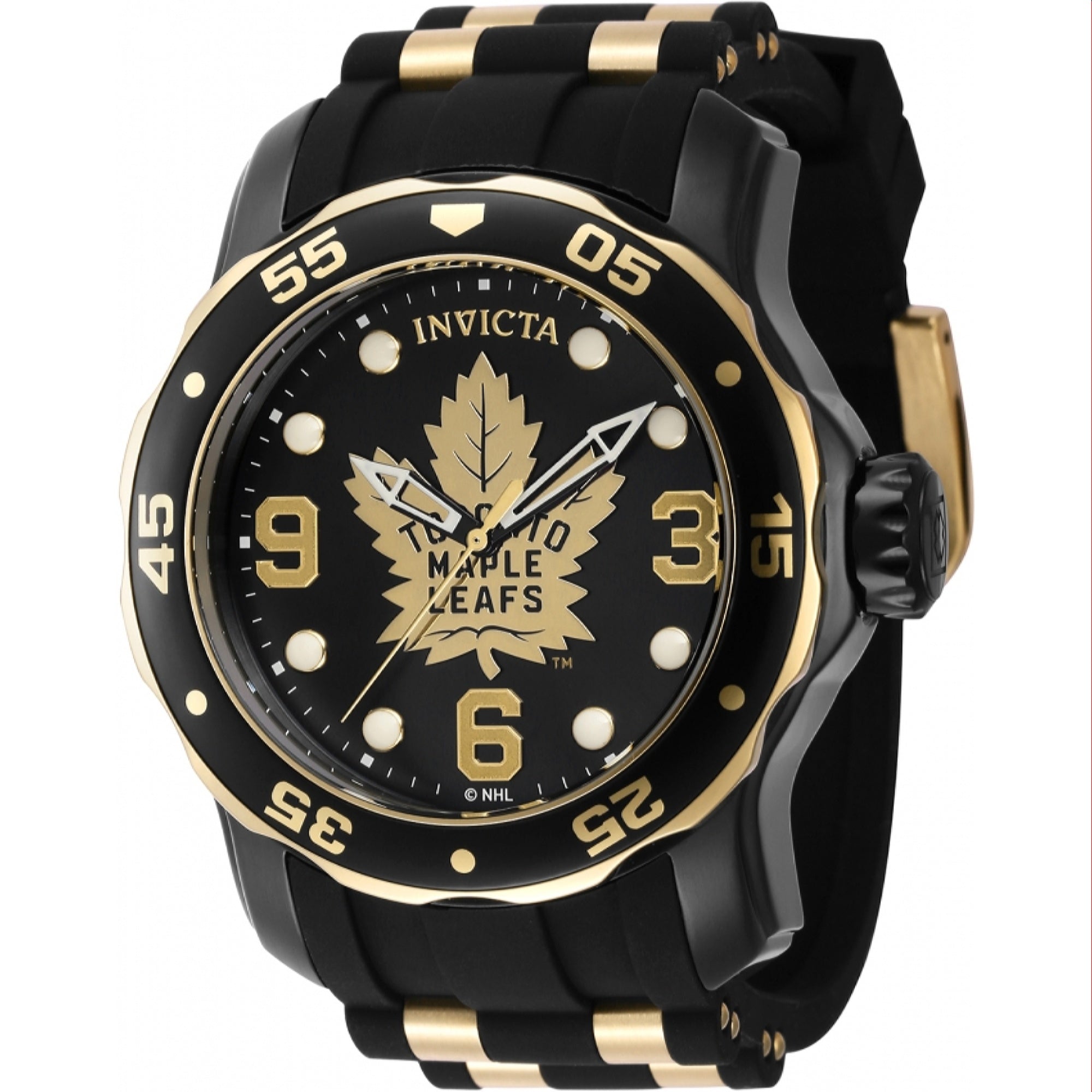 Invicta NHL Quartz NHL Leafs Black Dial Men's Watch 42326