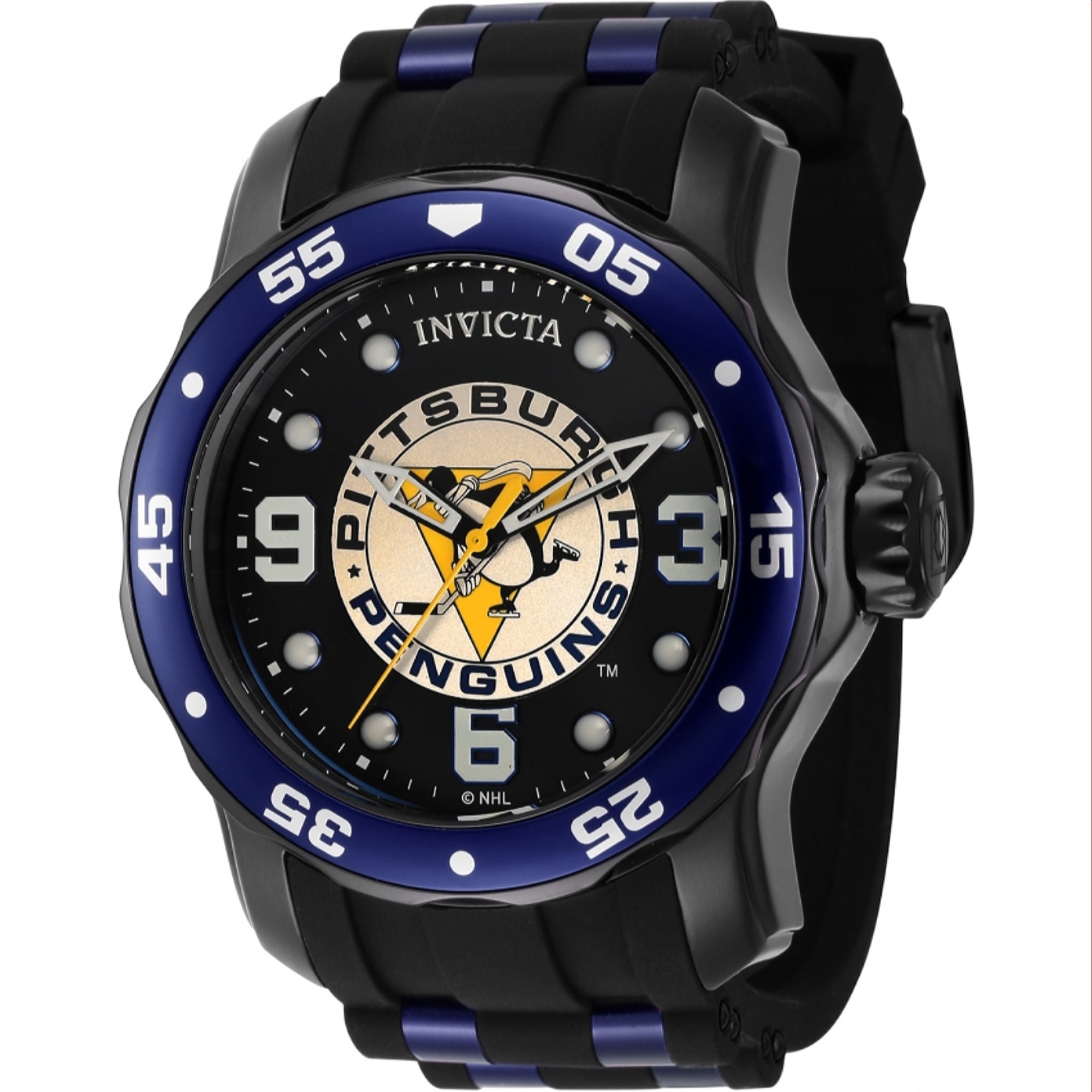 Invicta NHL Quartz NHL Penguins Black Dial Men's Watch 42646