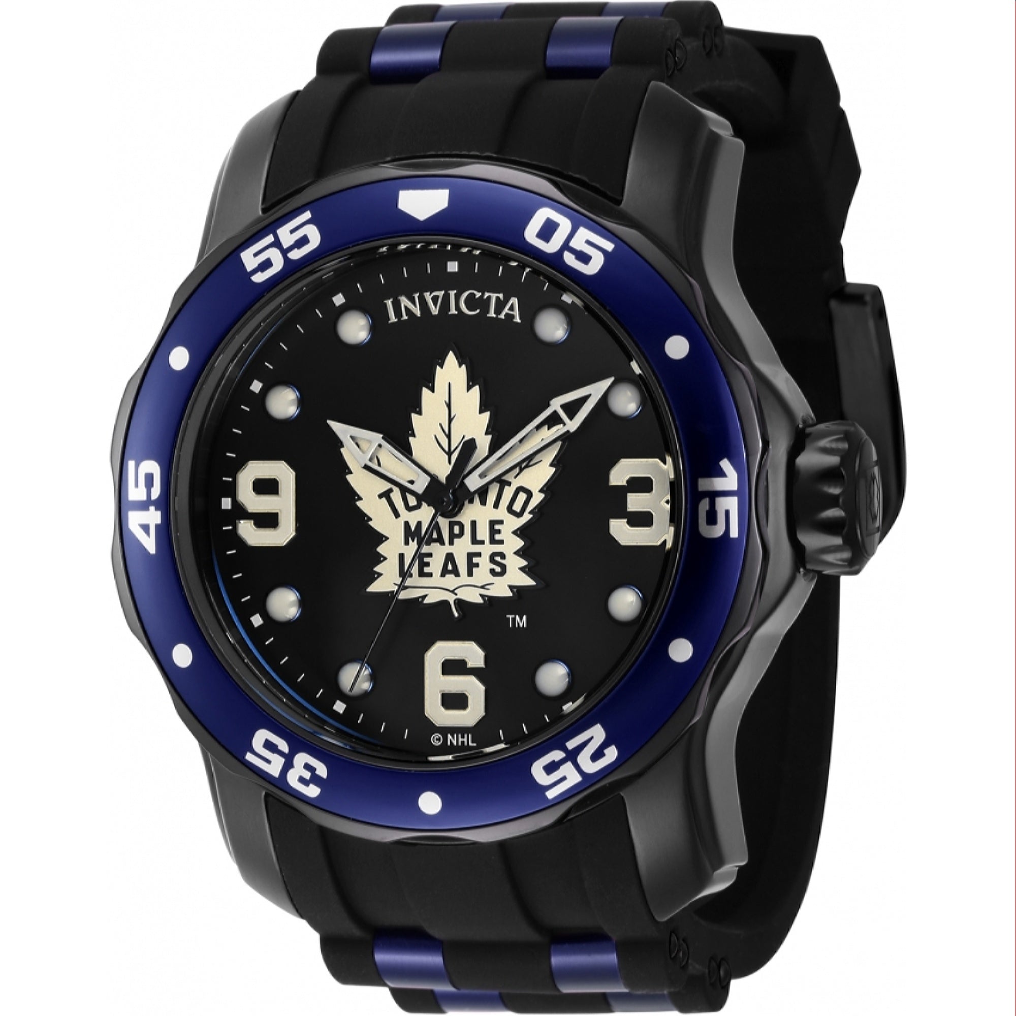 Invicta NHL Quartz NHL Maple Leafs Black Dial Men's Watch 42648