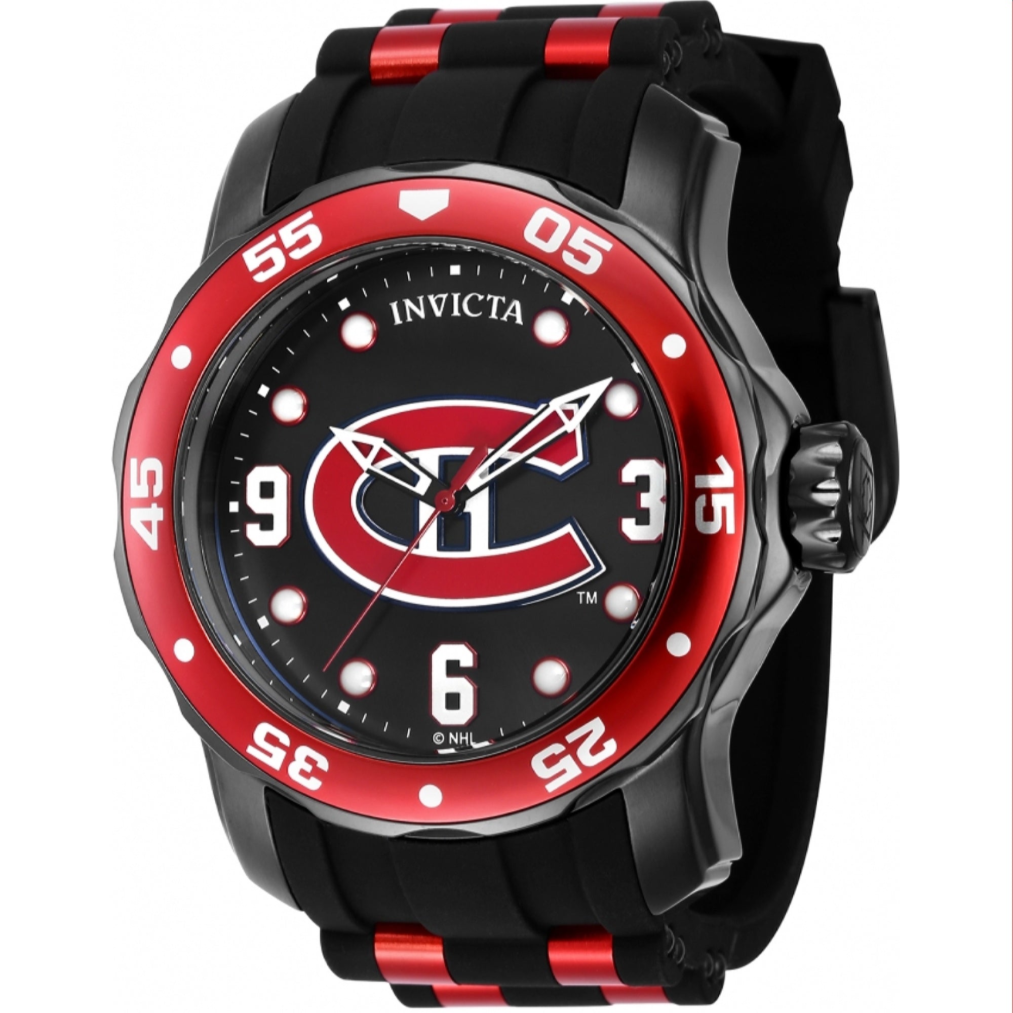 Invicta NHL Quartz NHL Canadiens Black Dial Men's Watch 42662