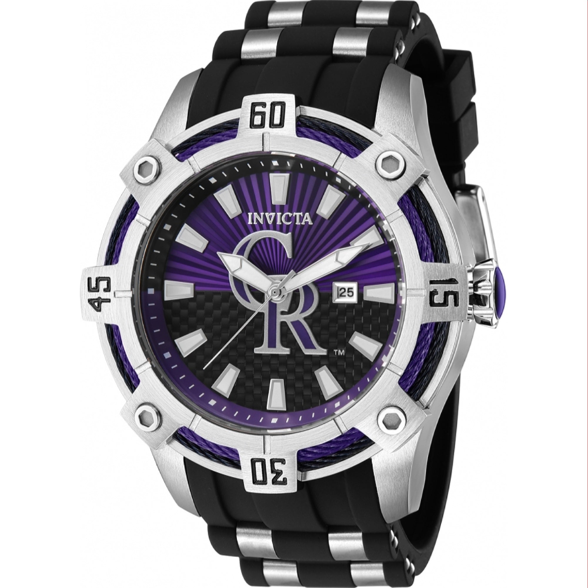 Invicta MLB Quartz MLB Rockies Black Dial Men's Watch 43267