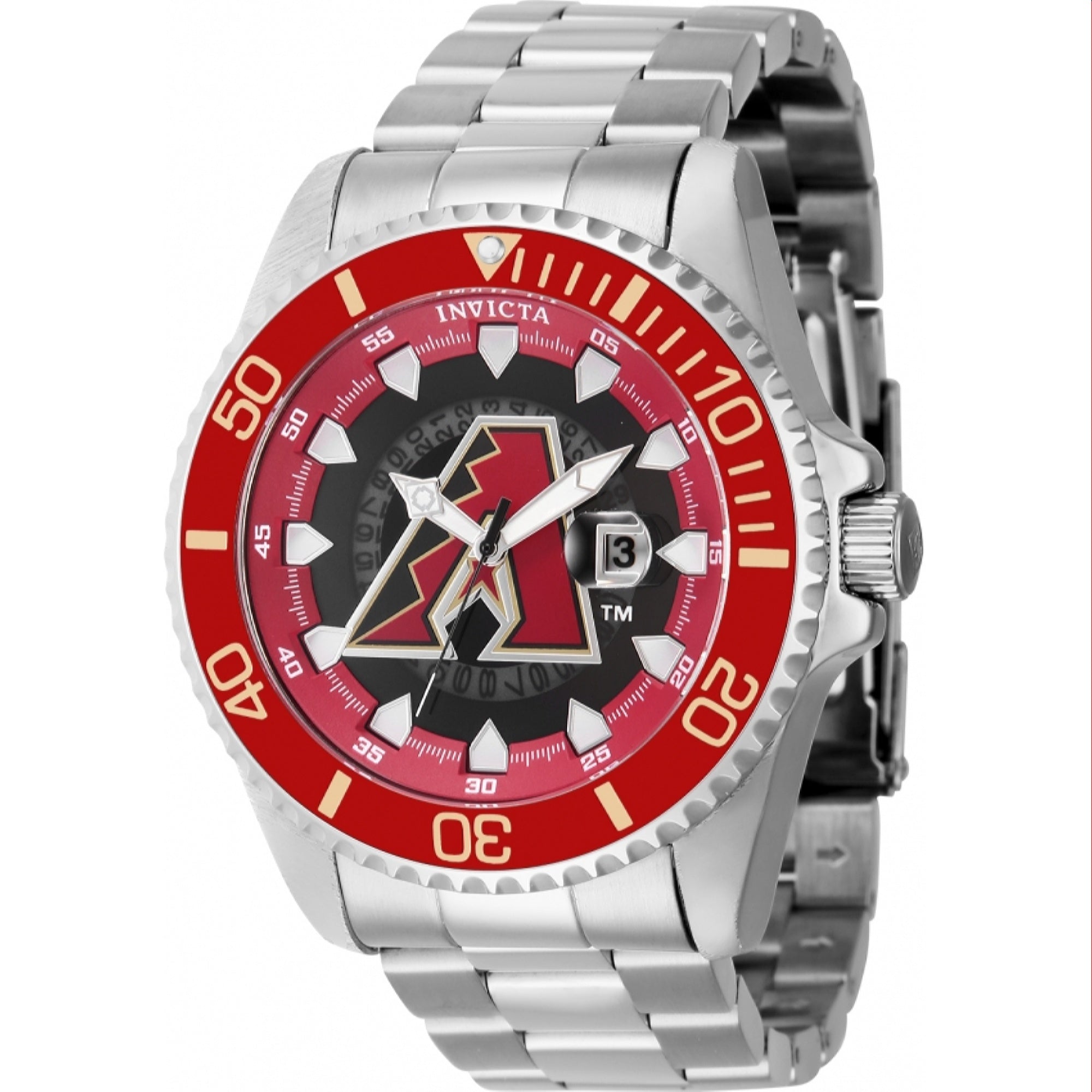 Invicta MLB Quartz MLB Diamondbacks Red Dial Men's Watch 43454