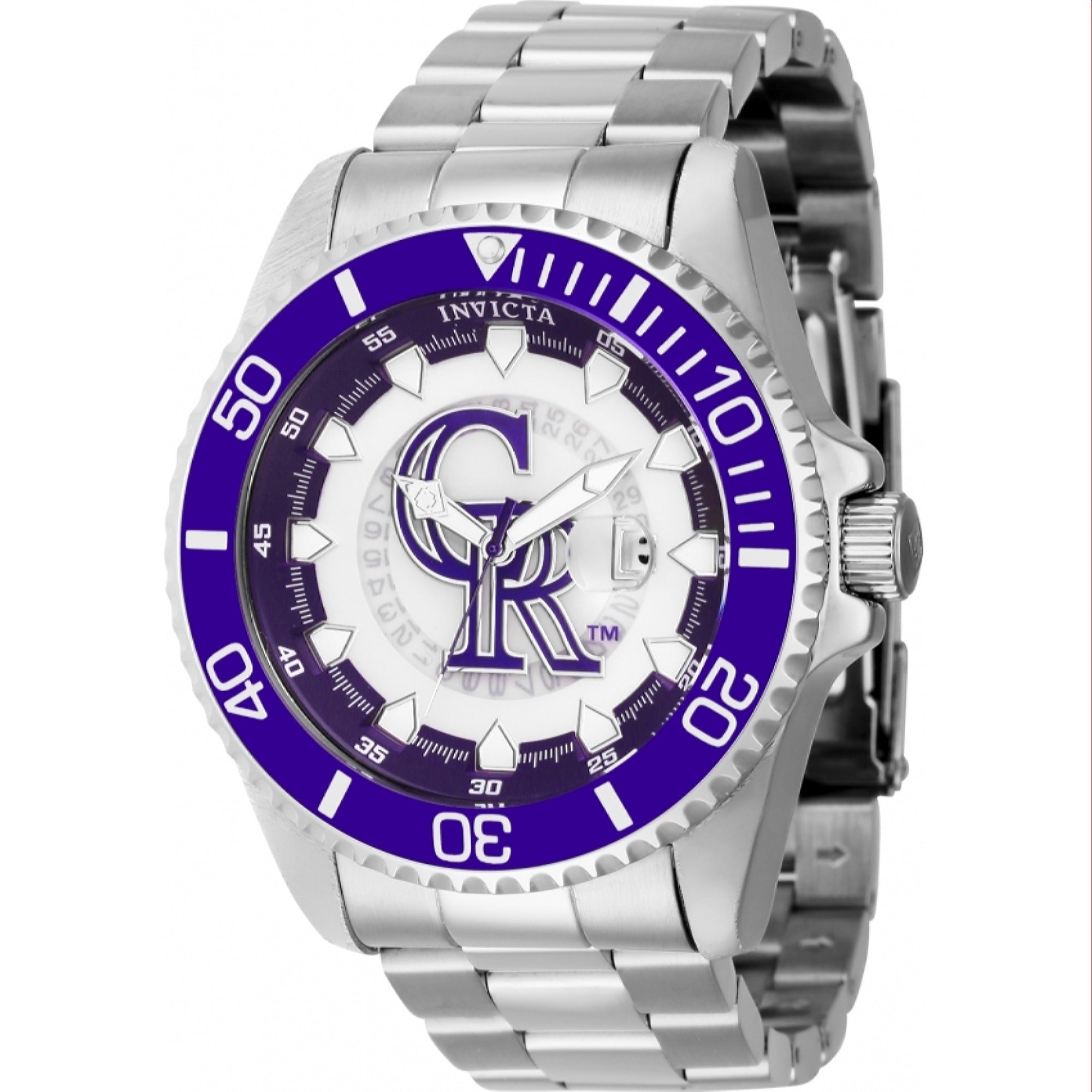 Invicta MLB Quartz MLB Rockies Purple Dial Men's Watch 43462