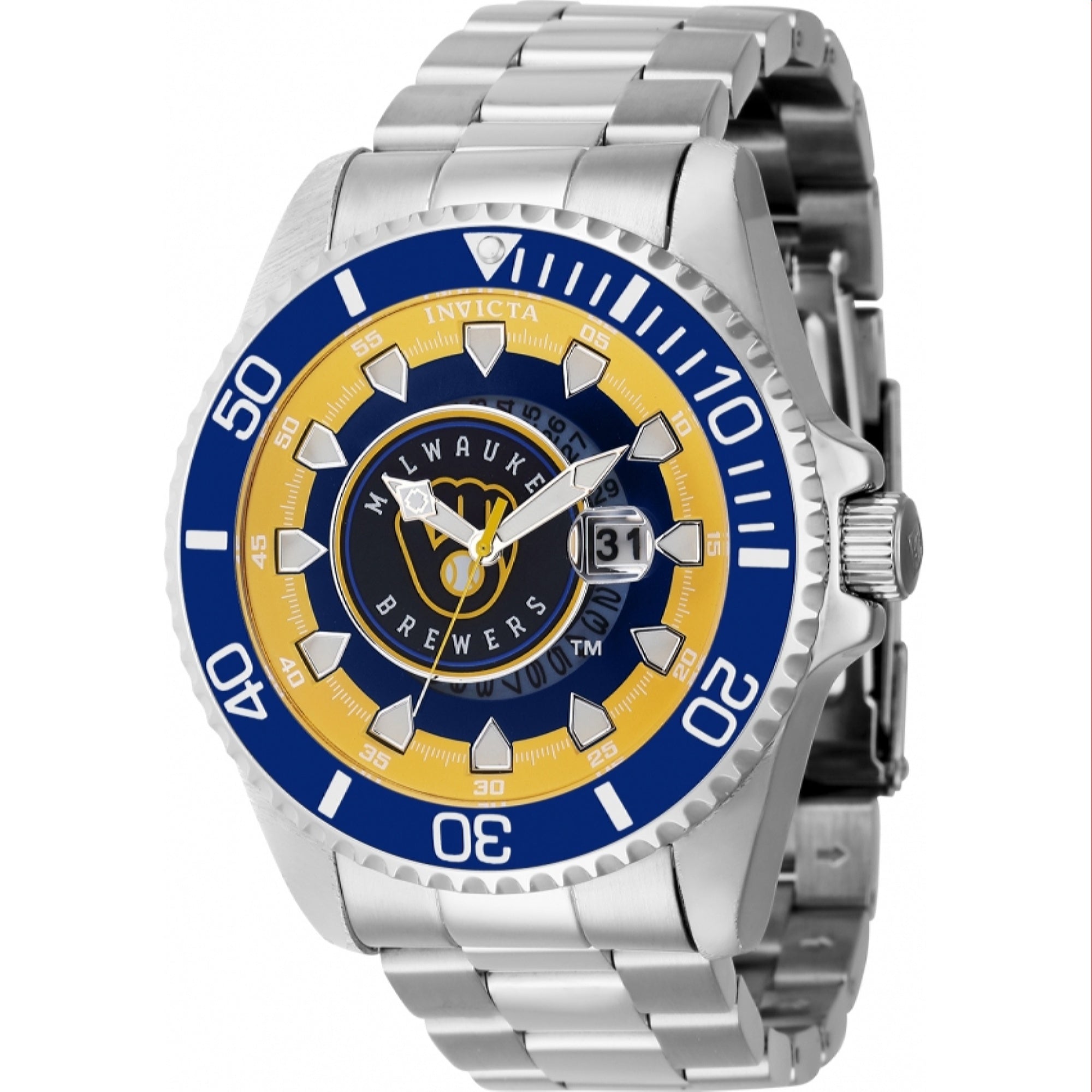 Invicta MLB Quartz MLB Brewers Blue Dial Men's Watch 43469