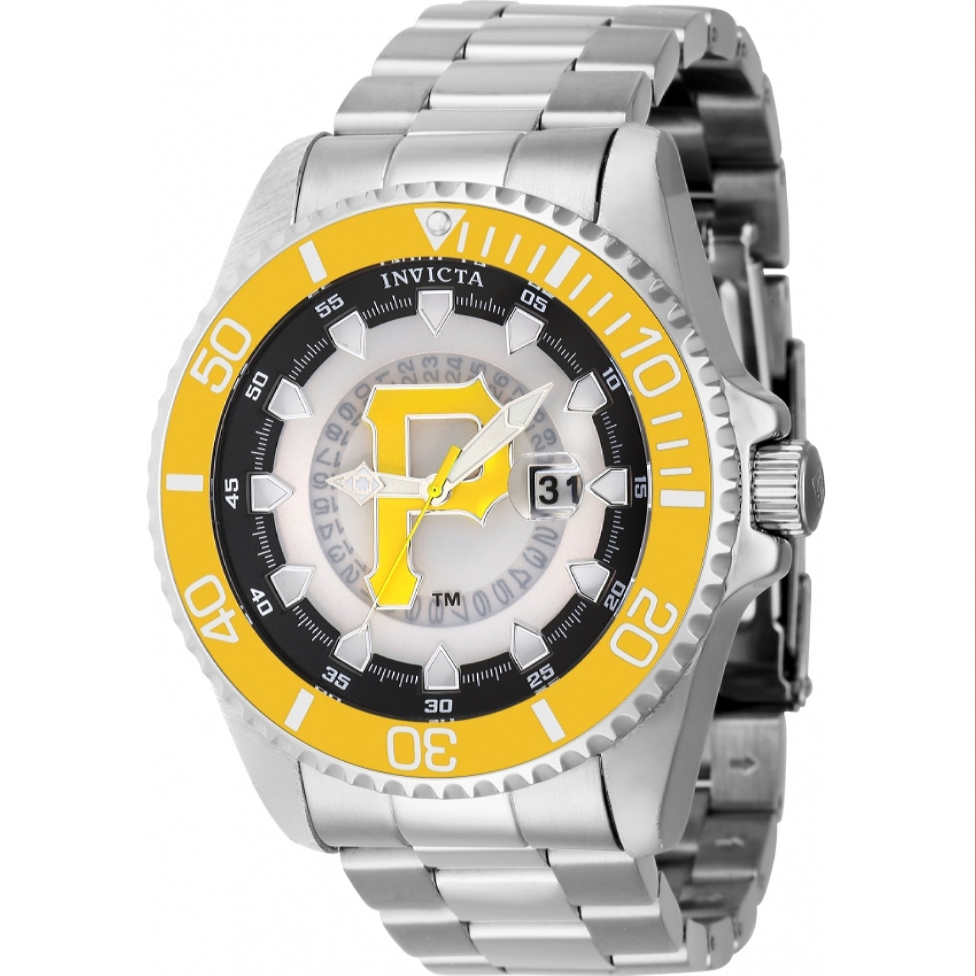 Invicta MLB Quartz MLB Pirates Yellow Dial Men's Watch 43475