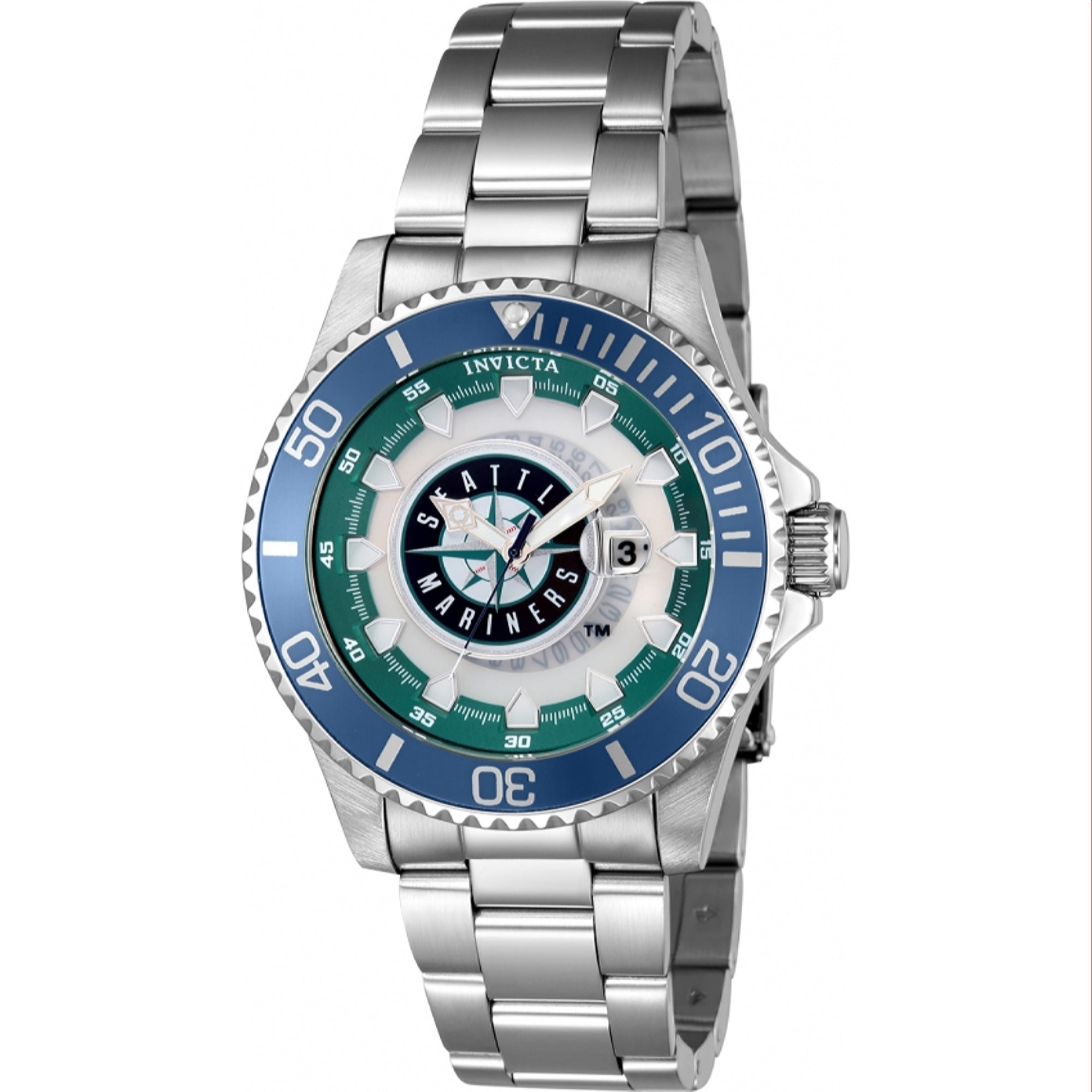 Invicta MLB Quartz MLB Mariners Green Dial Men's Watch 43478