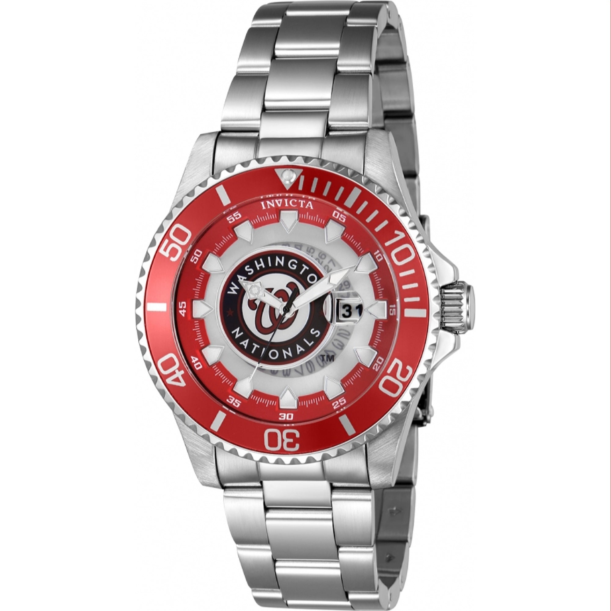 Invicta MLB Quartz MLB Nationals Red Dial Men's Watch 43483