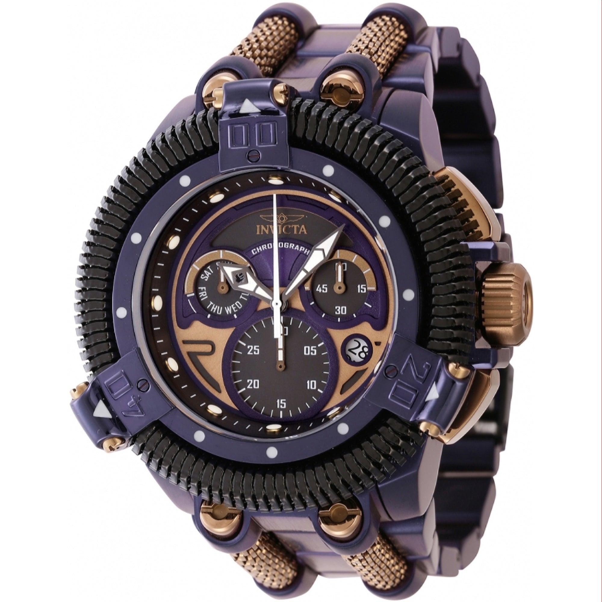 Invicta  Quartz King Python Purple Dial Men's Watch 44310