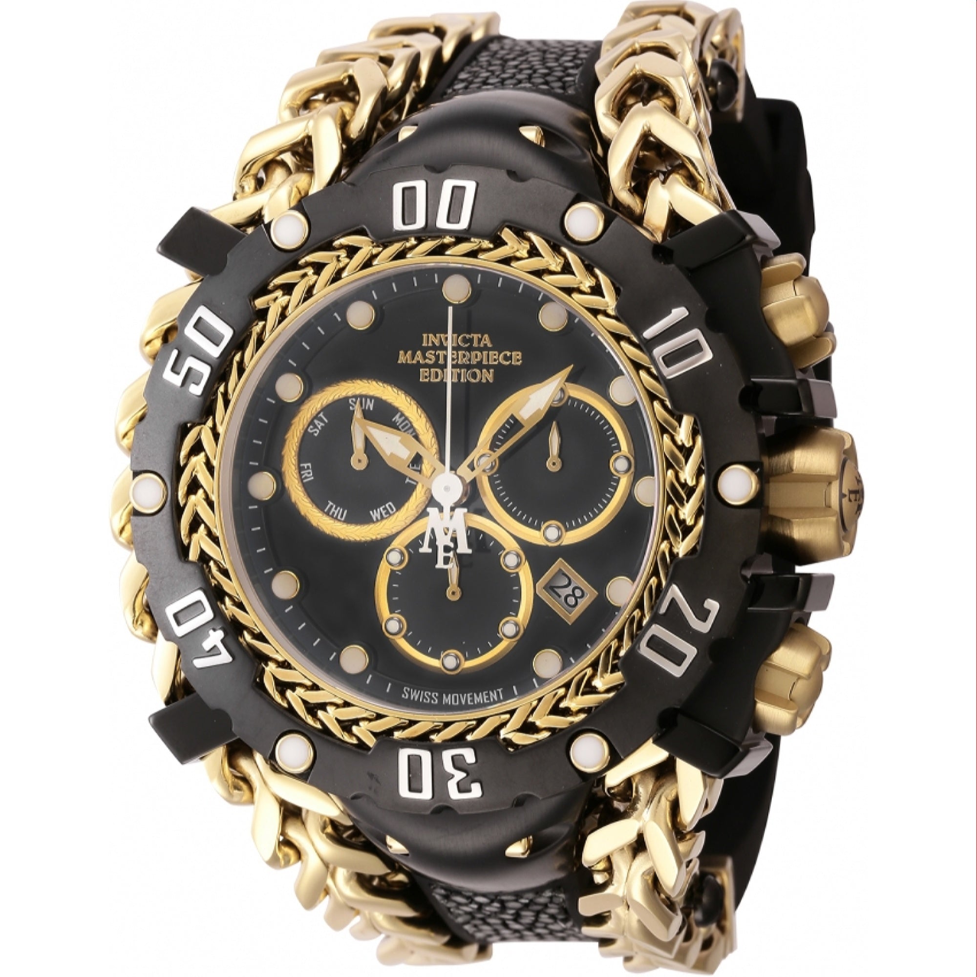 Invicta  Quartz Masterpiece Black Dial Men's Watch 44624