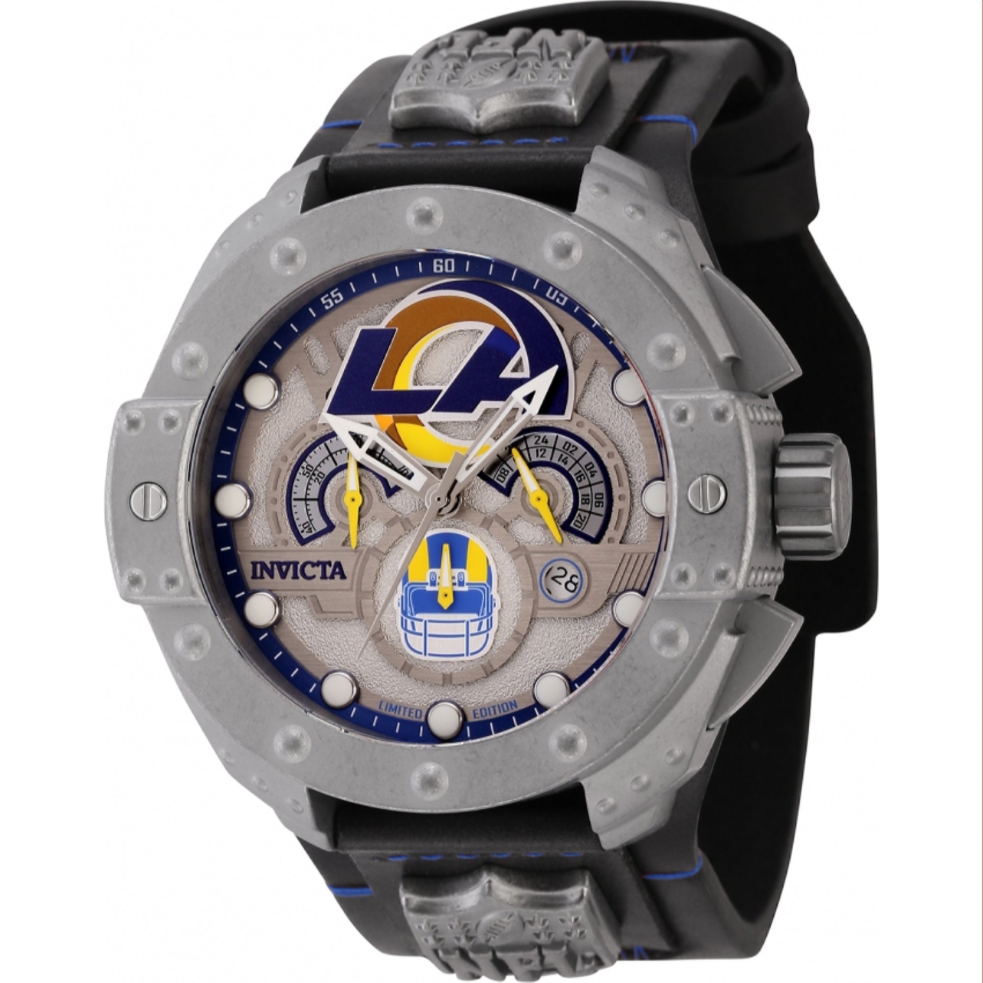 Invicta  Quartz NFL Rams Gun Metal Dial Men's Watch 45121