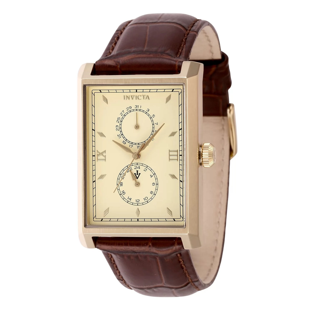 InvictaMen's 46859 Vintage Quartz VH61 Gold Dial Watch