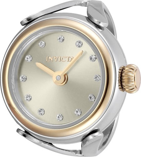 Invicta Quartz Mini Gold Dial Women's Ring Watch 48576