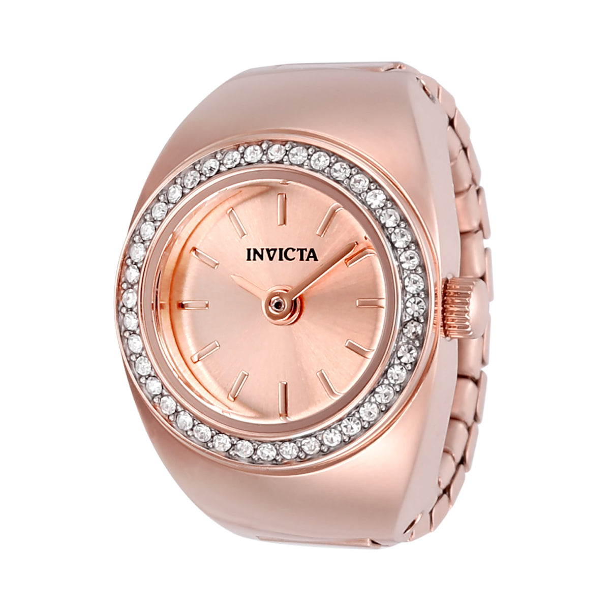 Invicta Quartz Mini Rose Gold Dial Women's Ring Watch 48945