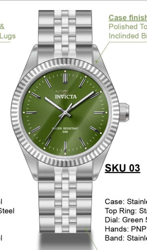 Invicta Quartz Specialty Green Dial Women's Watch 49217