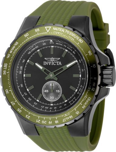 Invicta Quartz Aviator Black Dial Men's Watch 49311