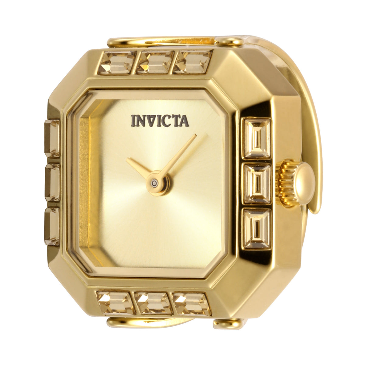 Invicta Quartz Mini Gold Dial Women's Ring Watch 49585