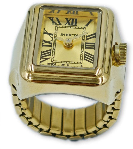 Invicta Quartz Mini Gold Dial Women's Ring Watch 49895