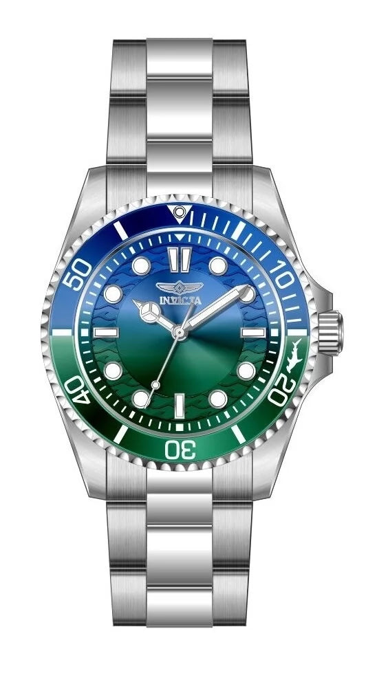 InvictaWomen's 50951 Pro Diver Quartz PC21 Gradient, Green, Blue Dial Watch