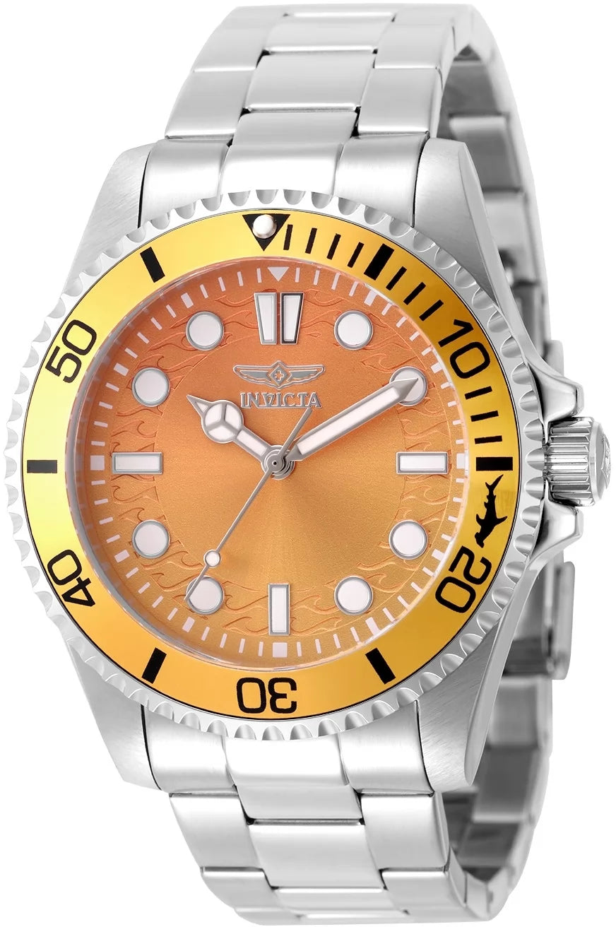 InvictaMen's 50932 Pro Diver Quartz PC21 Gradient, Yellow, Brown Dial Watch