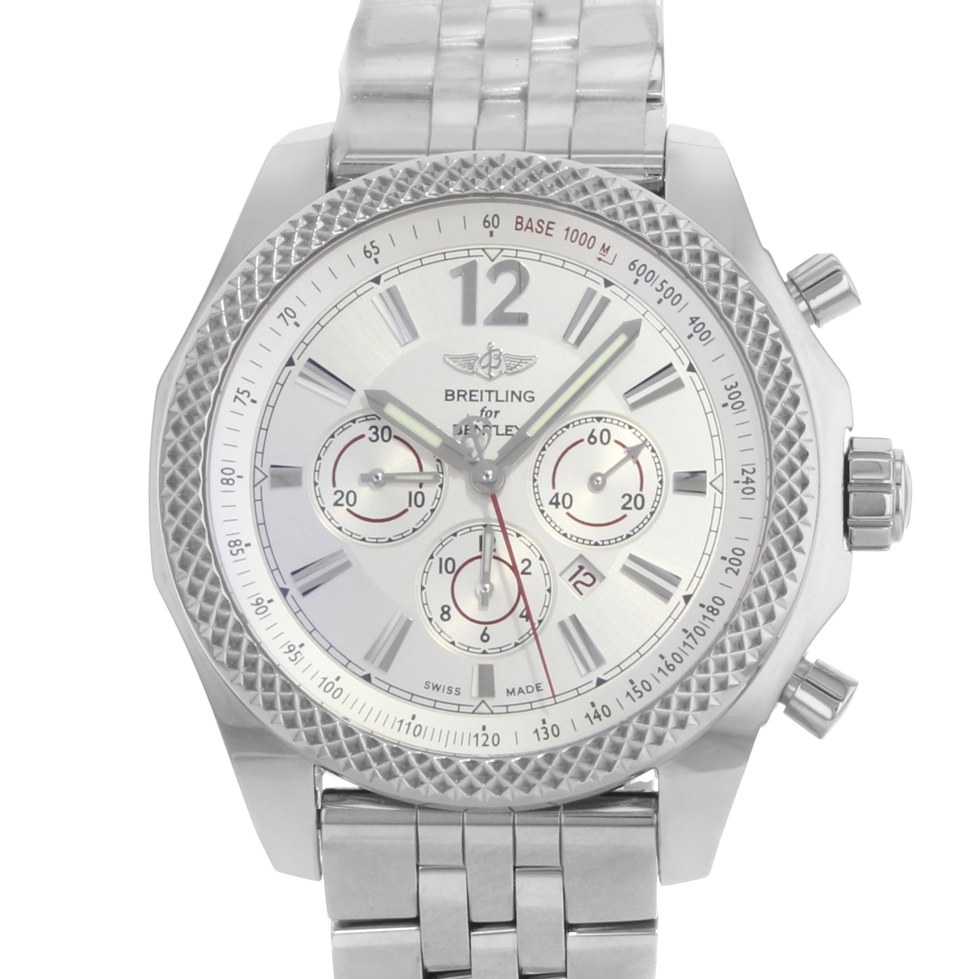 Breitling Breitling For Bentley Automatic Chronograph Silver Dial Men's Watch A4139021-G754-984A