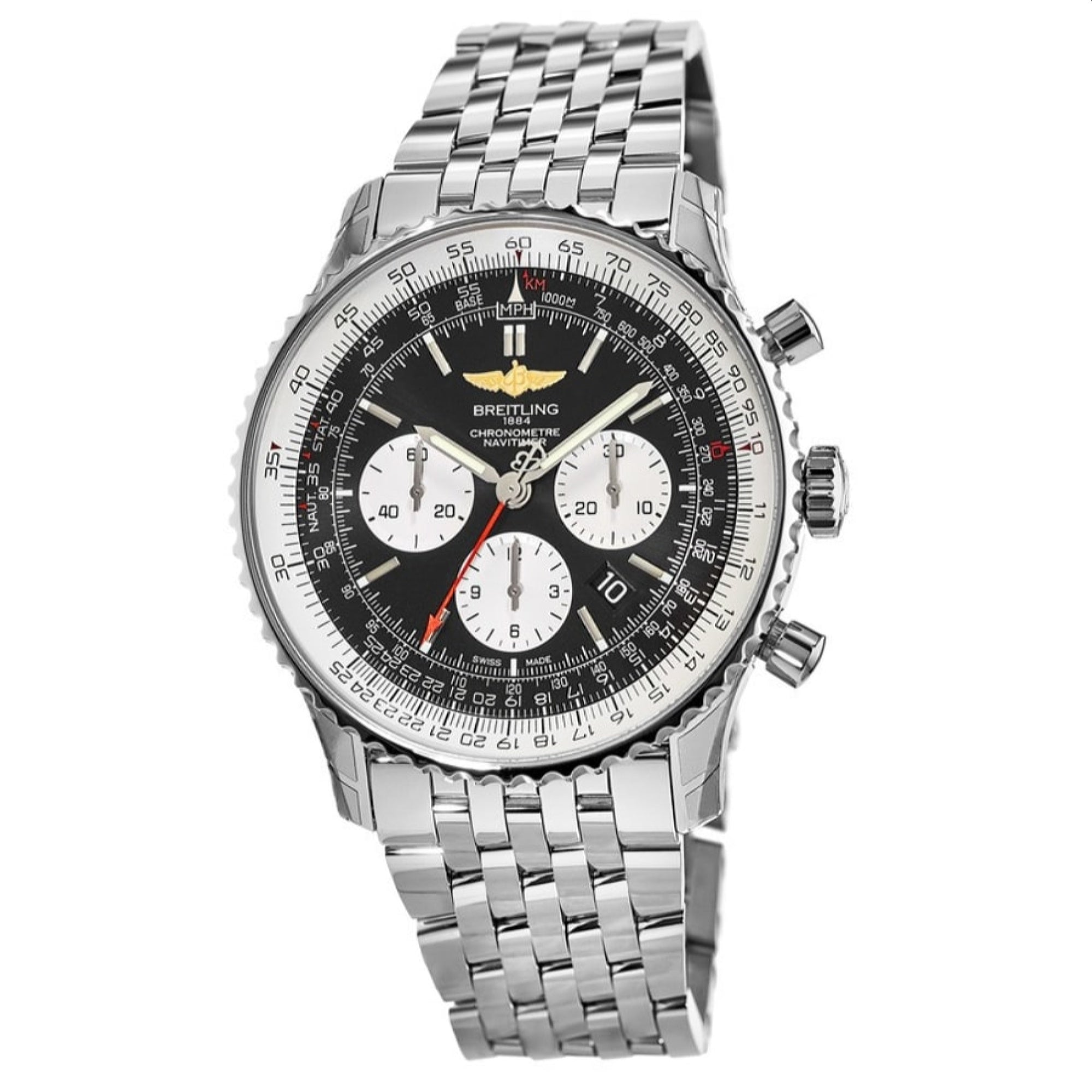 Breitling Navitimer  Automatic Chronograph Black Dial Men's Watch AB012721-BD09-453A