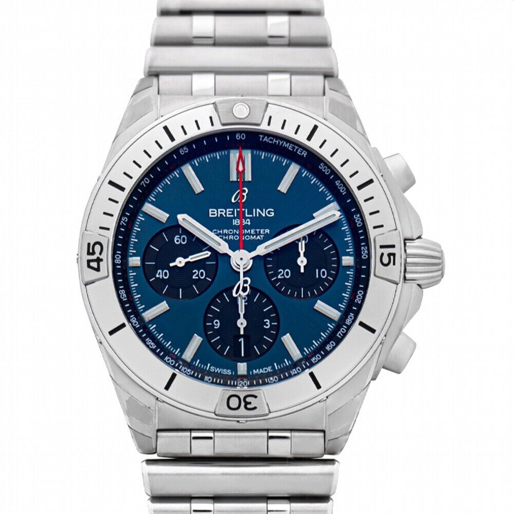 Breitling Chronomat B01 42 Automatic Chronograph Blue Dial Men's Watch AB0134101C1A1