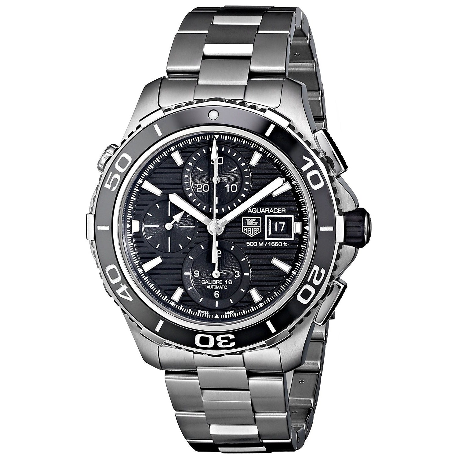 Tag Heuer Aquaracer Automatic Automatic Chronograph Black Dial Men's Watch CAK2110.BA0833