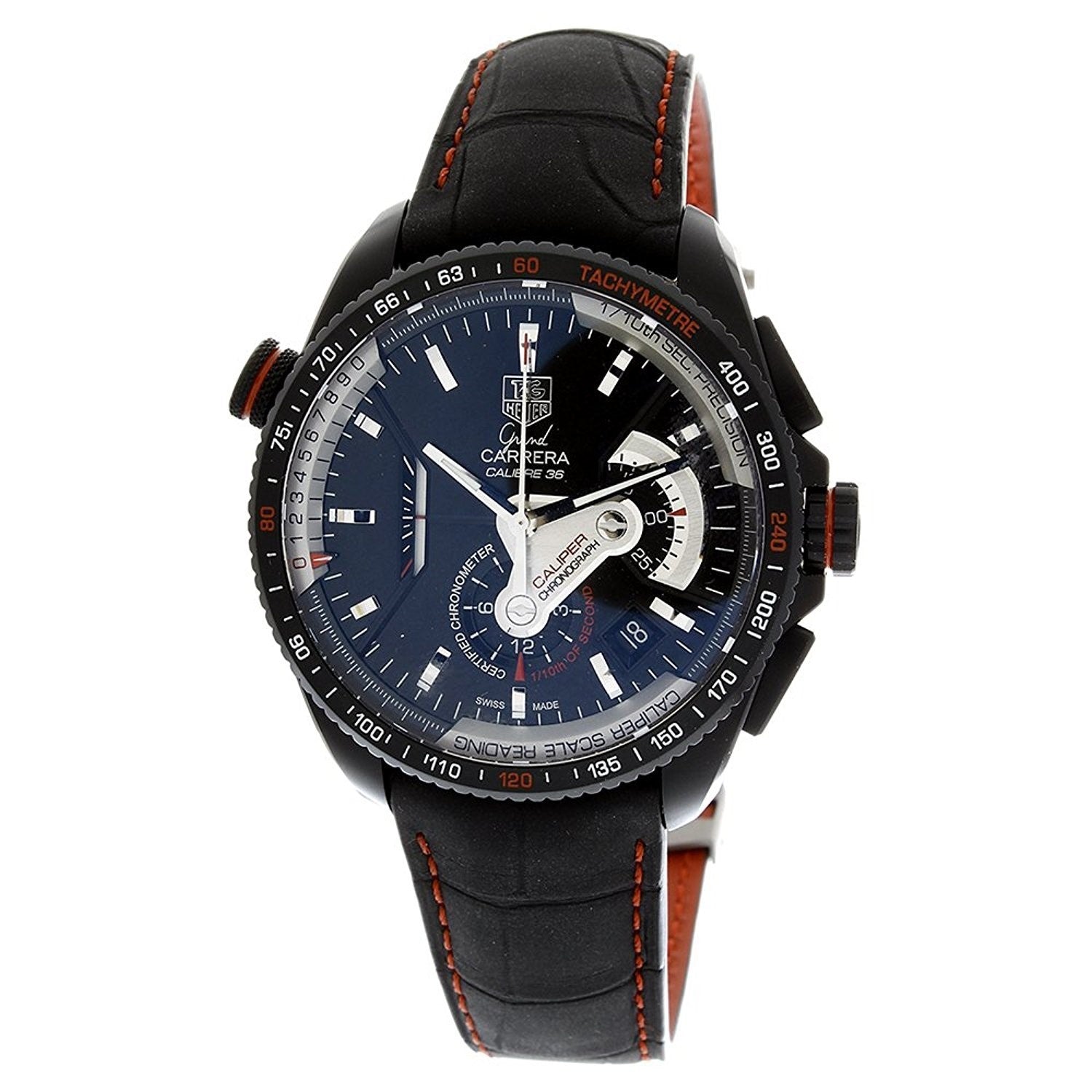 Tag Heuer Grand Carrera Automatic Chronometer Automatic Black Dial Men's Watch CAV5185.FC6237