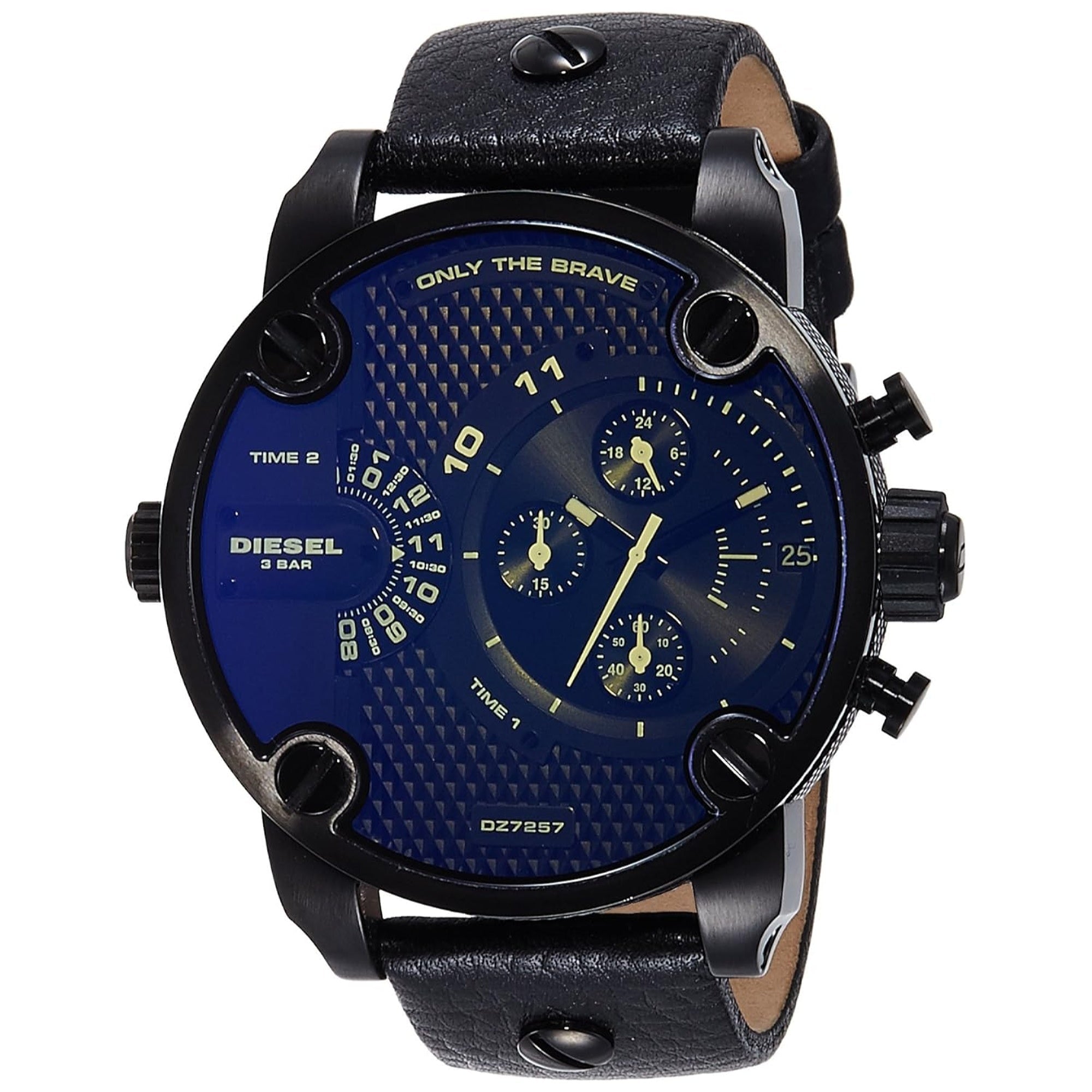 Diesel BadAss Quartz Chronograph 4 Time Zones Blue Dial Men's Watch DZ7257