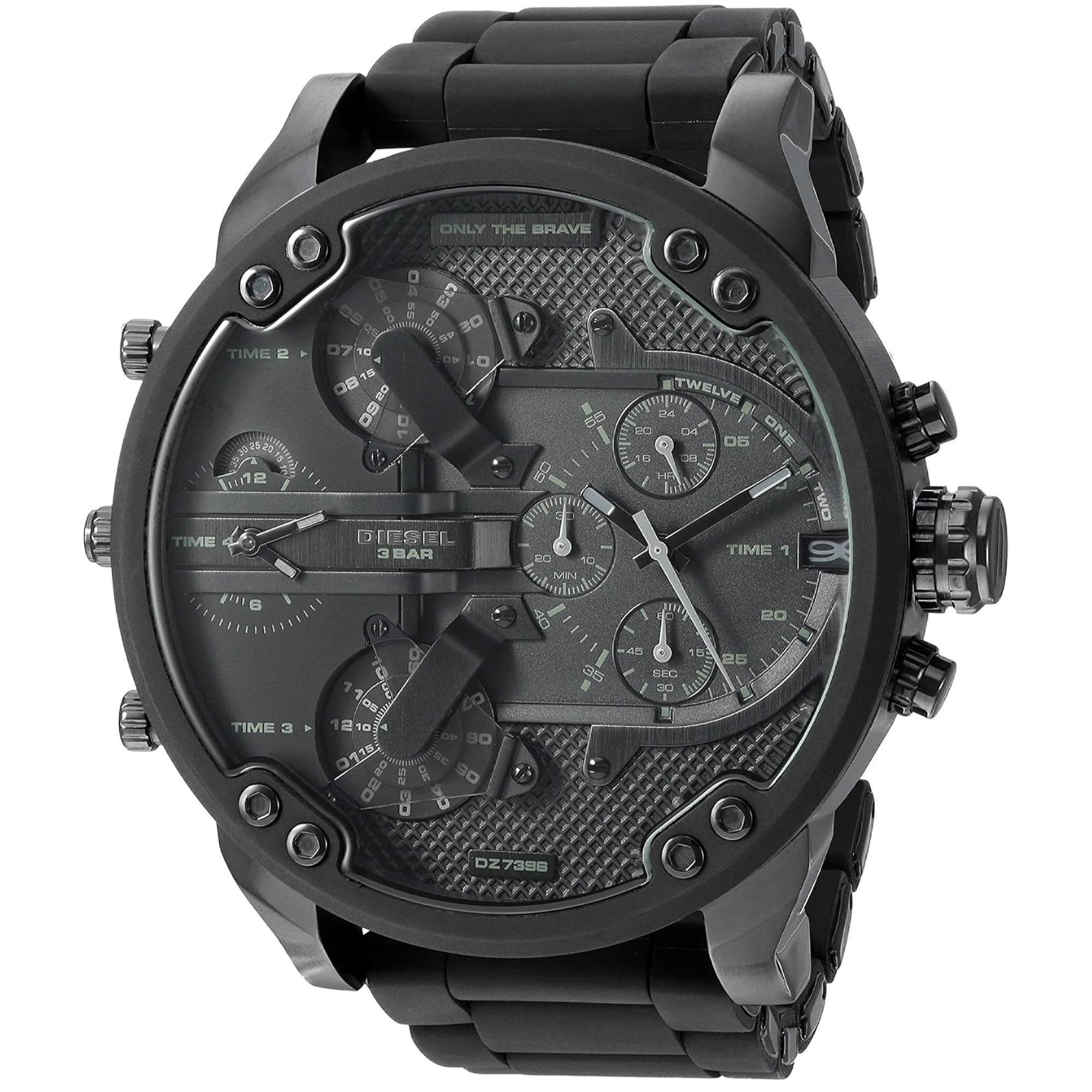 Diesel Mr. Daddy 2.0 Quartz Chronograph 4 Time Zones Black Dial Men's Watch DZ7396